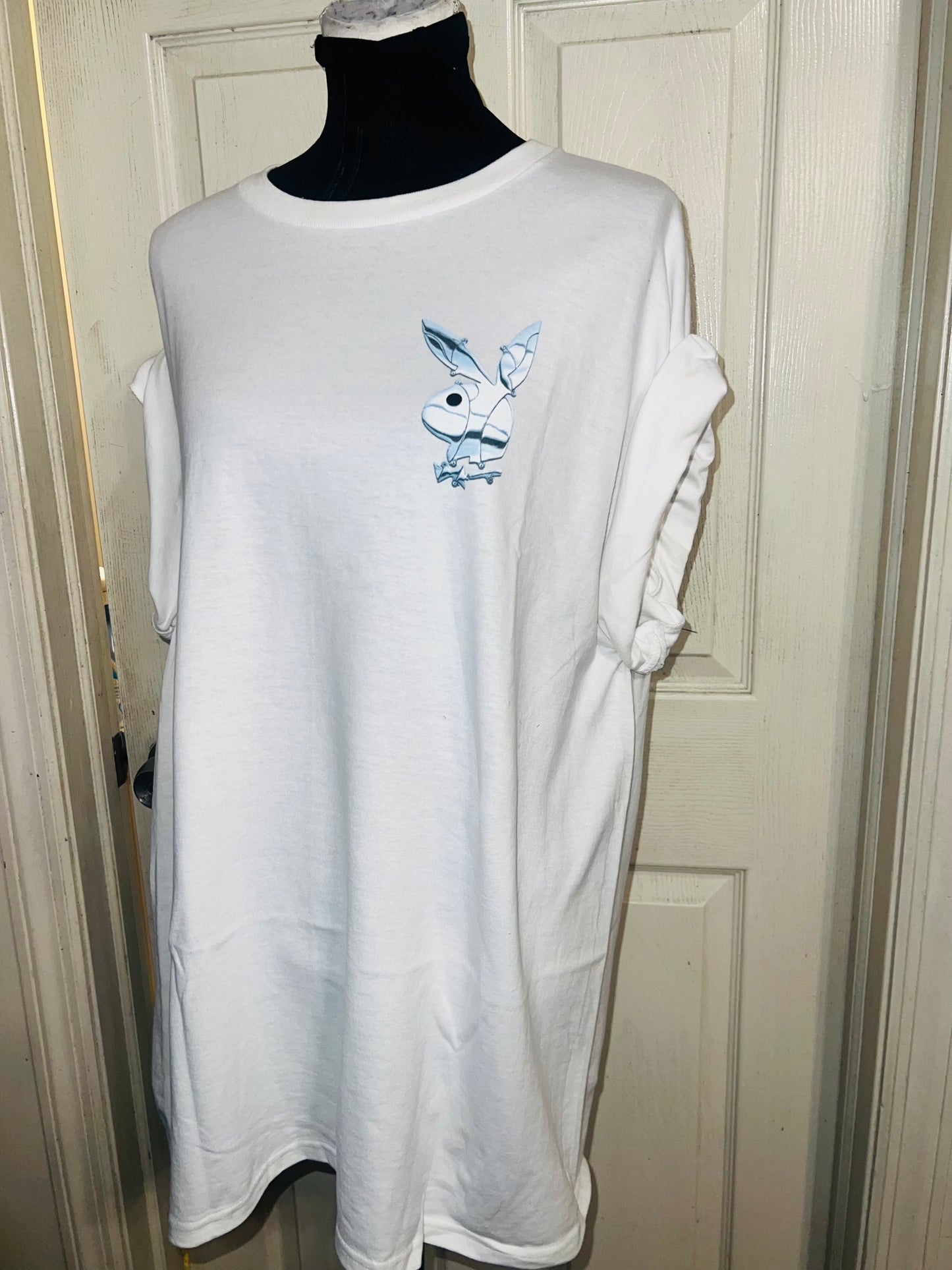 Playboy Double Sided Oversized Distressed Tee