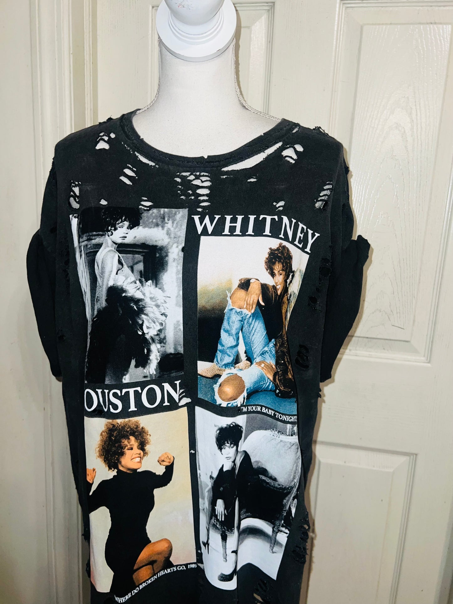 Whitey Houston Oversized Distressed Tee