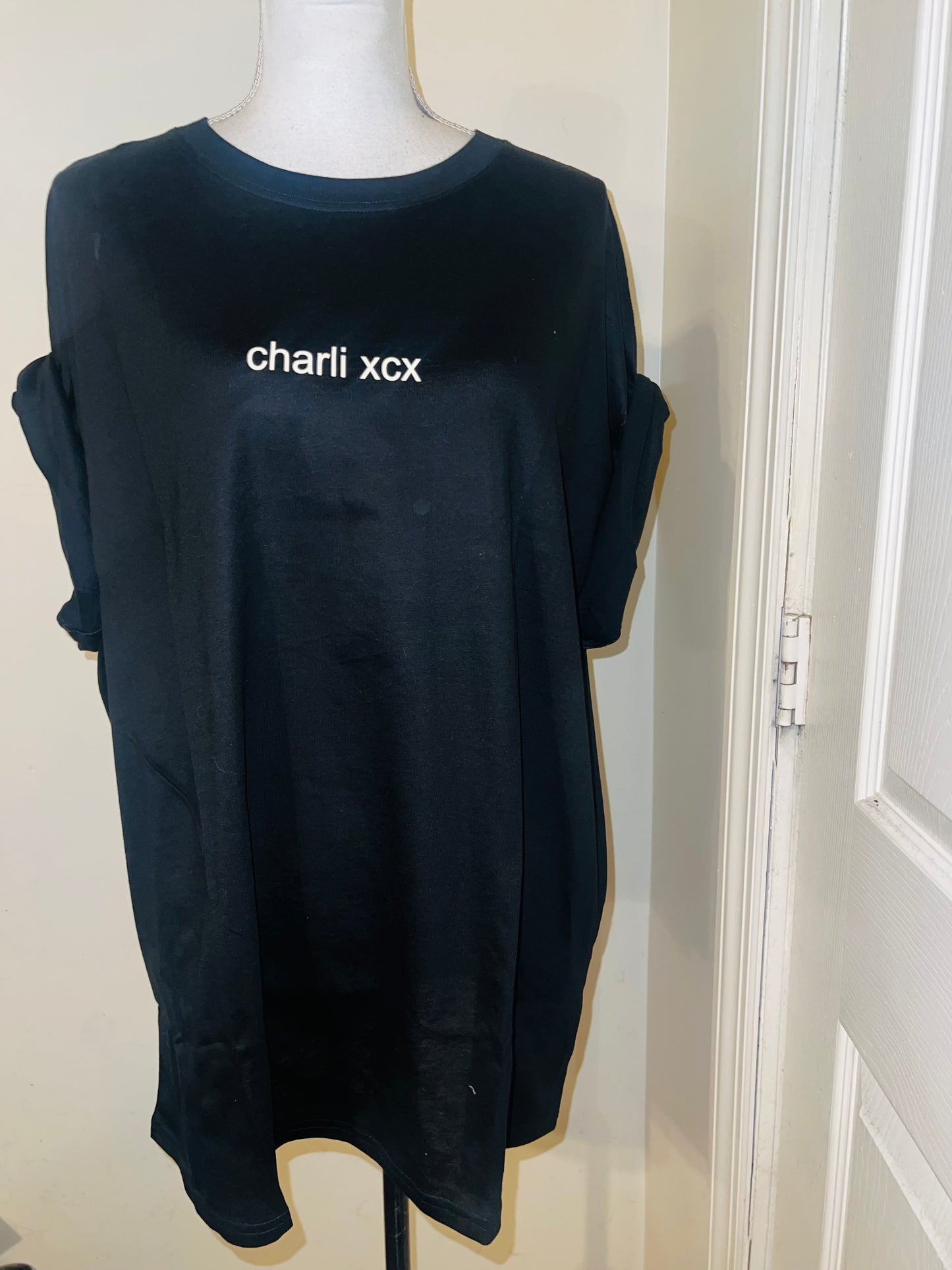 Charli XCX Double Sided Oversized Distressed Tee
