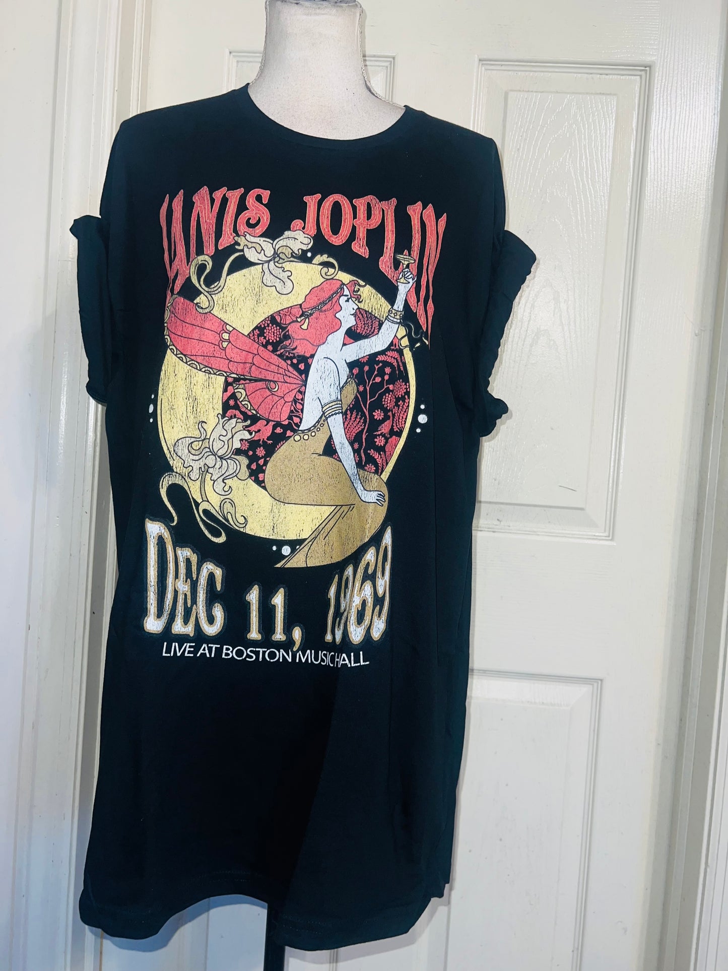 Janis Joplin Oversized Distressed Tee