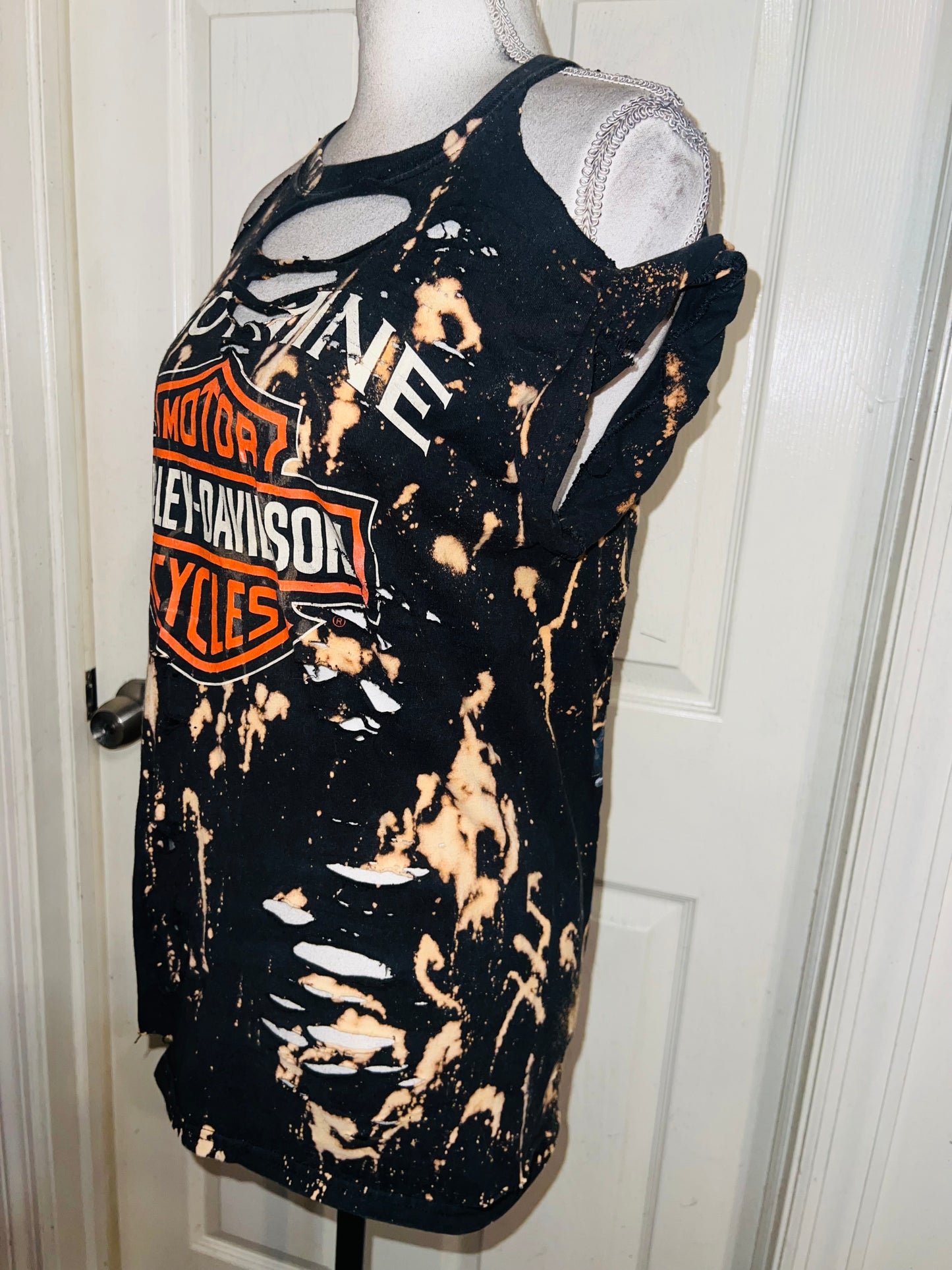 Harley Davidson Bleached Double Sided Distressed Tee