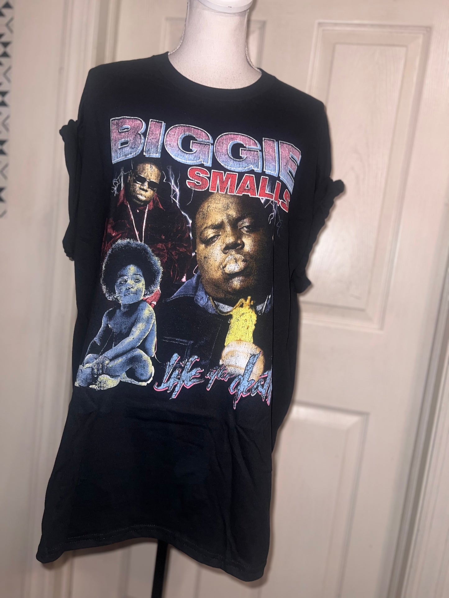 Biggie Smalls Oversized Distressed Tee