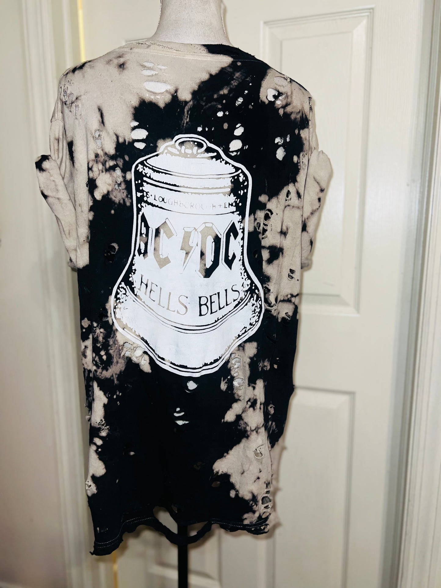 AC/DC Double Sided Oversized Distressed Tee