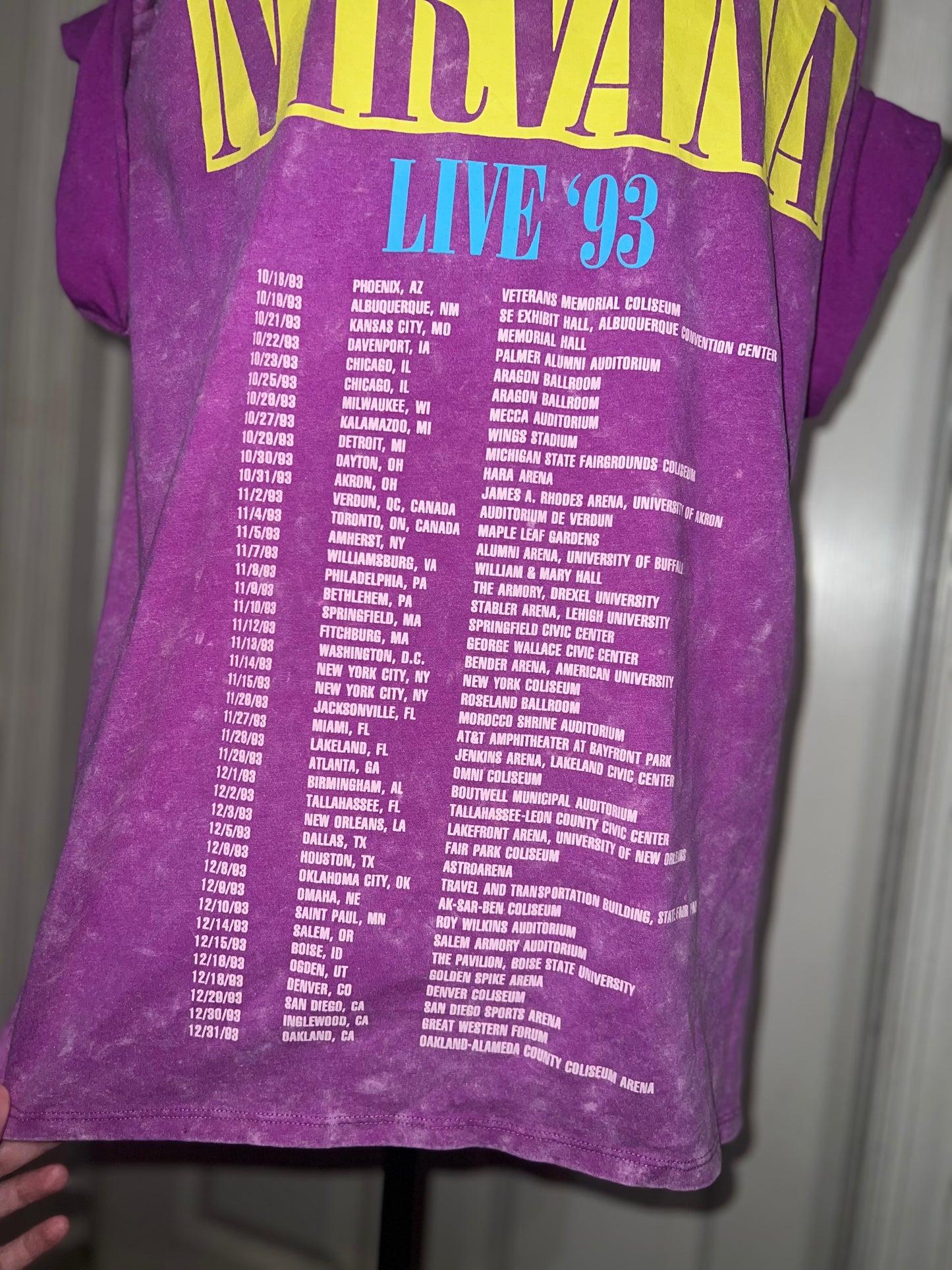 Nirvana Double Sided Oversized Distressed Tee
