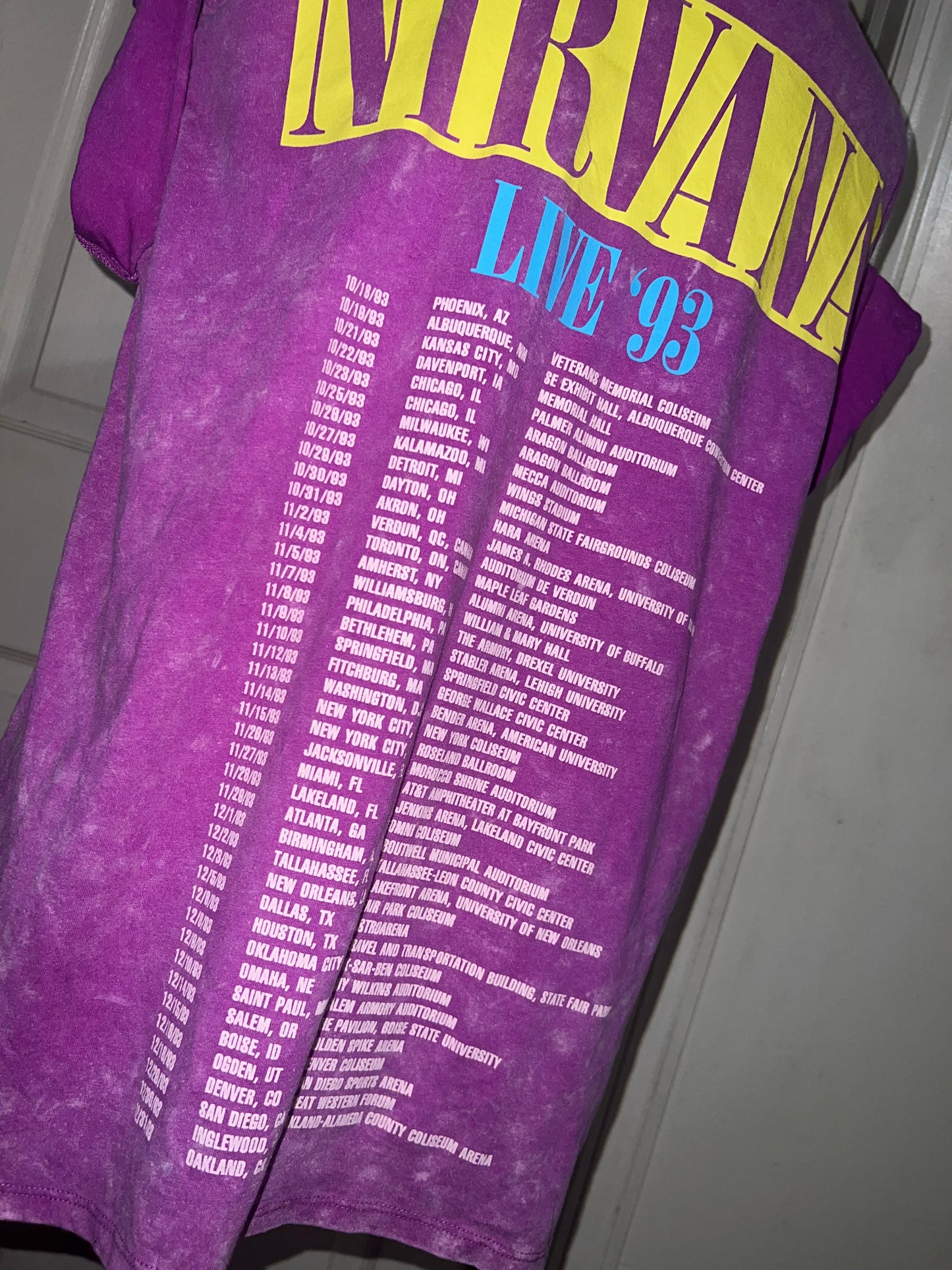 Nirvana Double Sided Oversized Distressed Tee