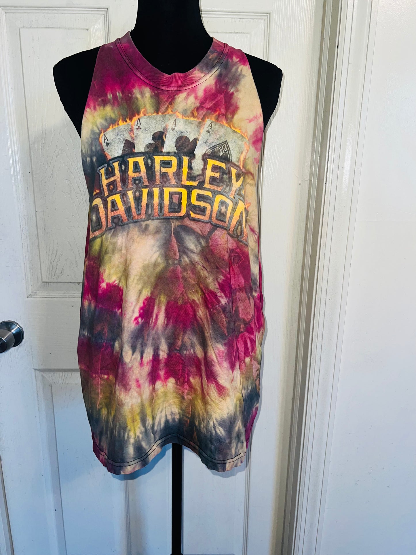 Harley Davidson Double Sided Oversized Distressed Tank