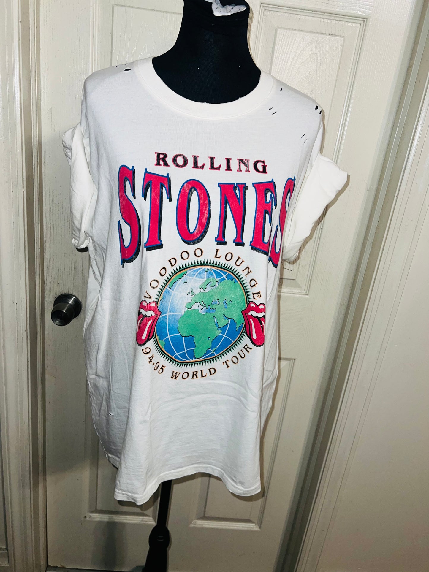 The Rolling Stones Double Sided Oversized Distressed Tee