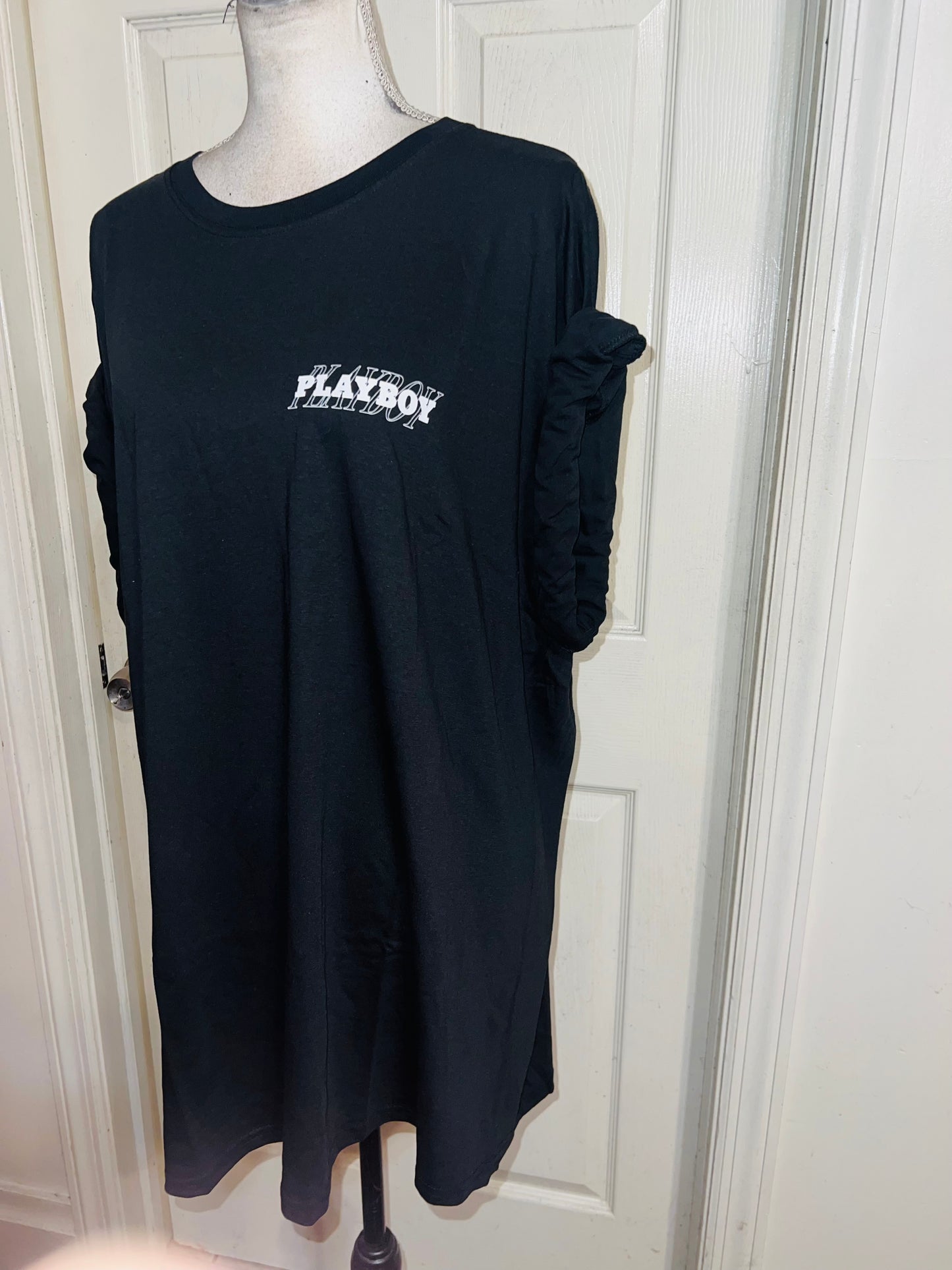 Playboy Double Sides Oversized Distressed Tee