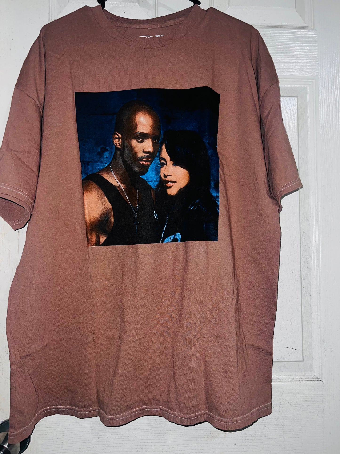 Aaliyah and DMX Oversized Distressed Tee