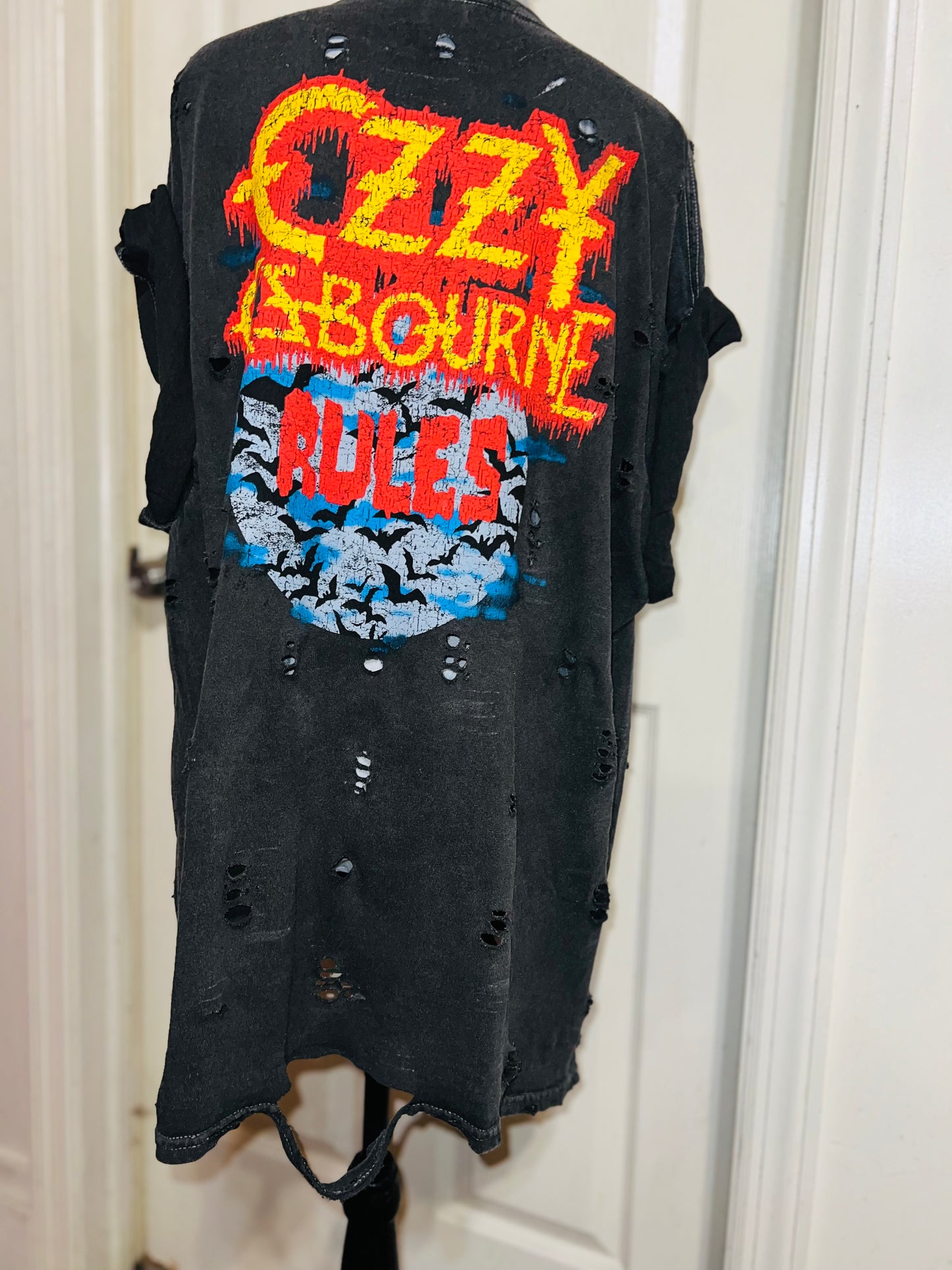 Ozzy Osbourne Double Sided Oversized Distressed Tee