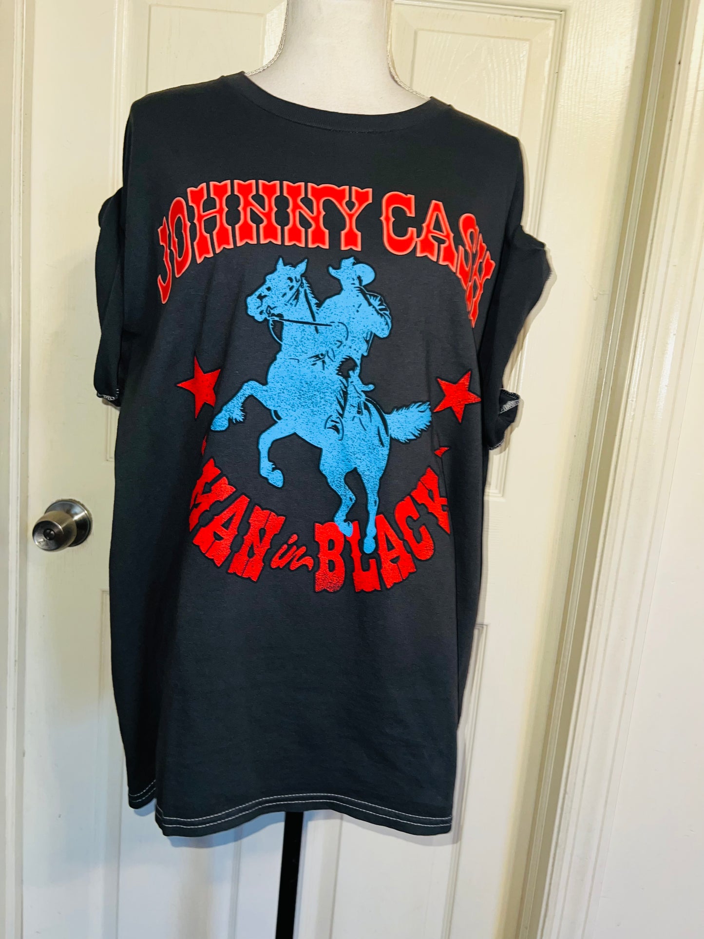 Johnny Cash Double Sided Oversized Distressed Tee