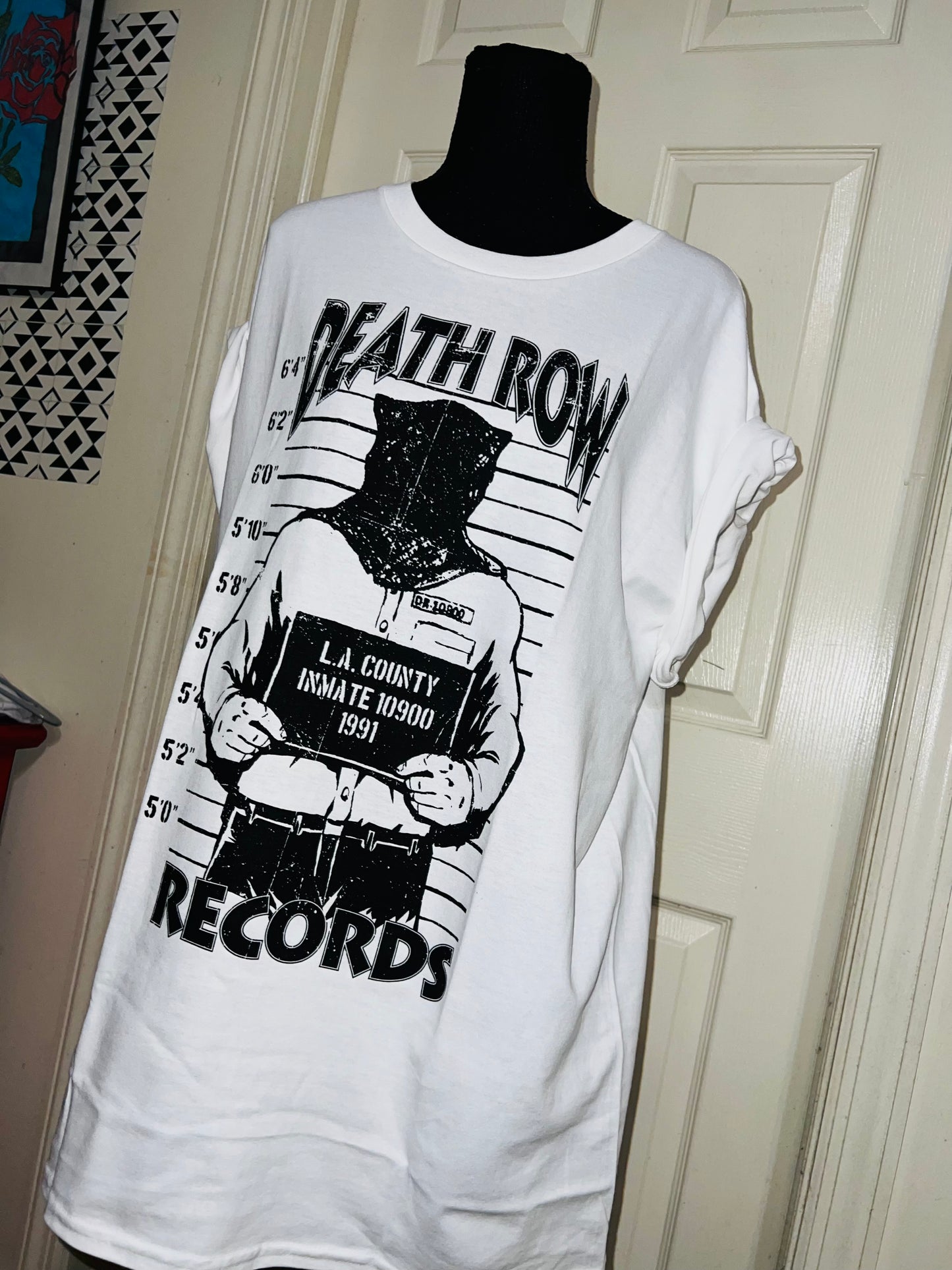 Death Row Records Oversized Distressed Tee