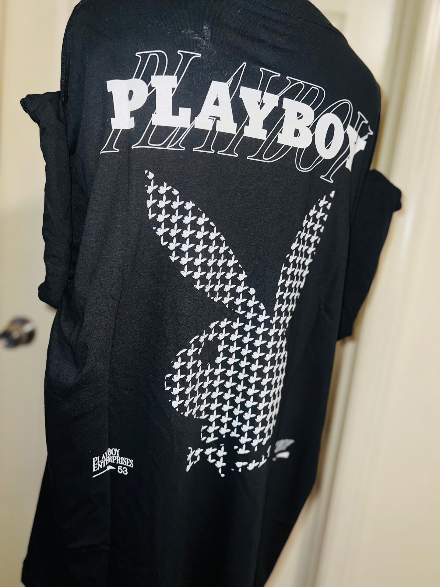Playboy Double Sides Oversized Distressed Tee