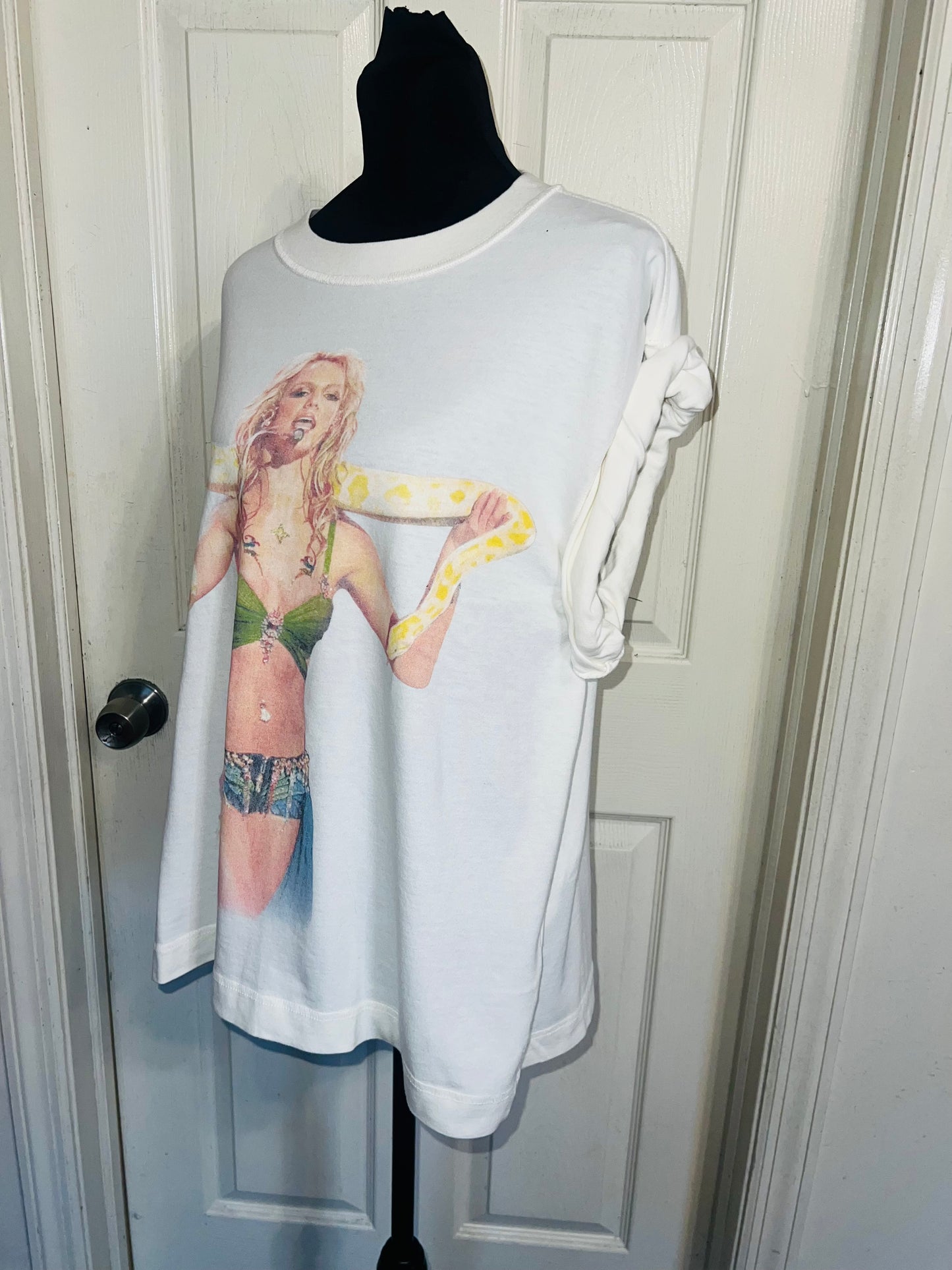 Britney Spears Oversized Distressed Tee