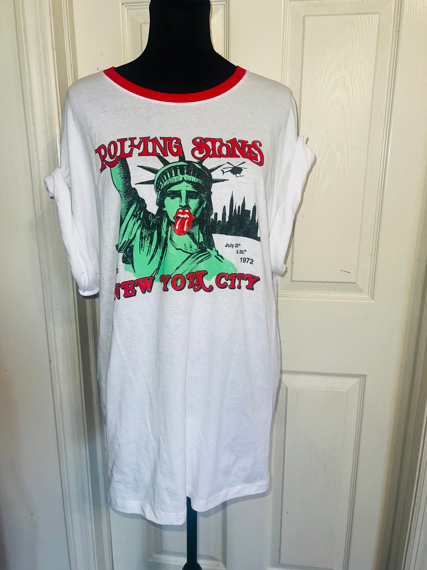 Rolling Stones Oversized Distressed Ted