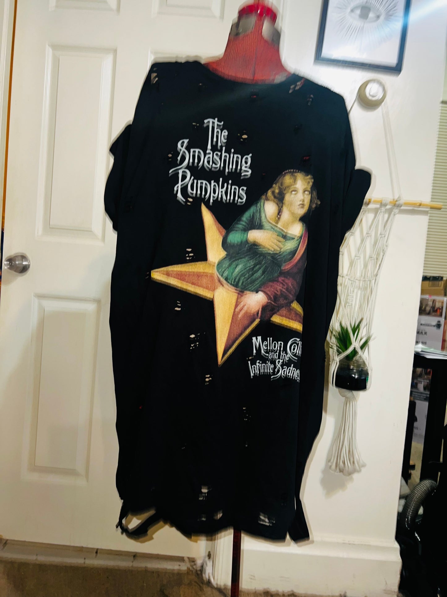 Smashing Pumpkins Oversized Distressed Tee