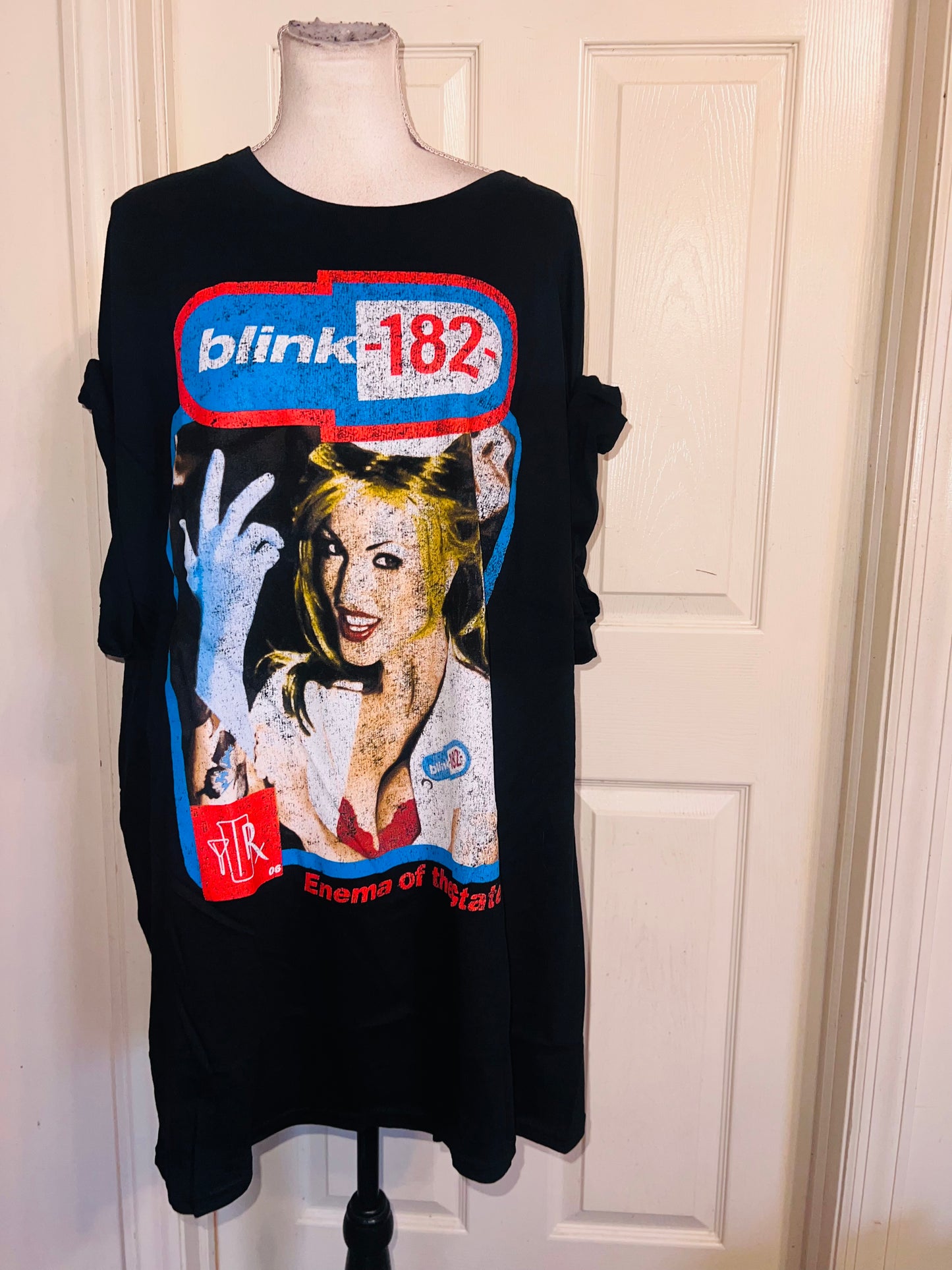 Blink 182 Double Sided Oversized Distressed Tee