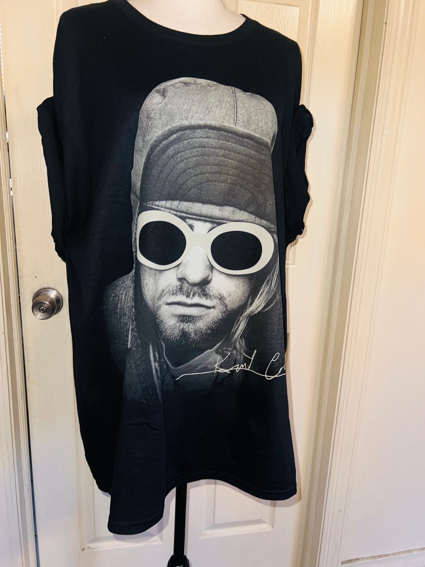 Kurt Cobain Oversized Distressed Tee