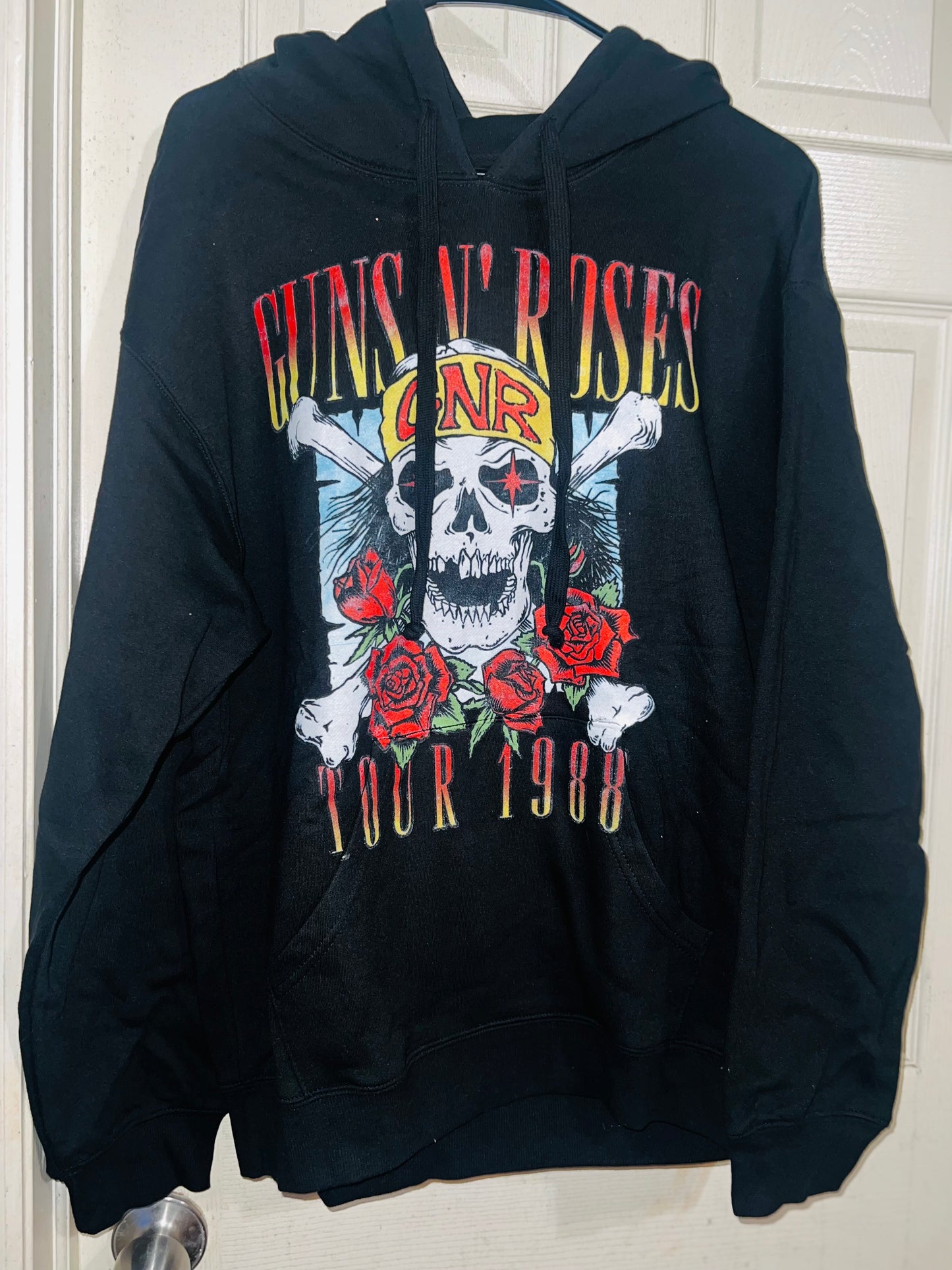 Guns n Roses Tour Oversized Drawstring Sweatshirt