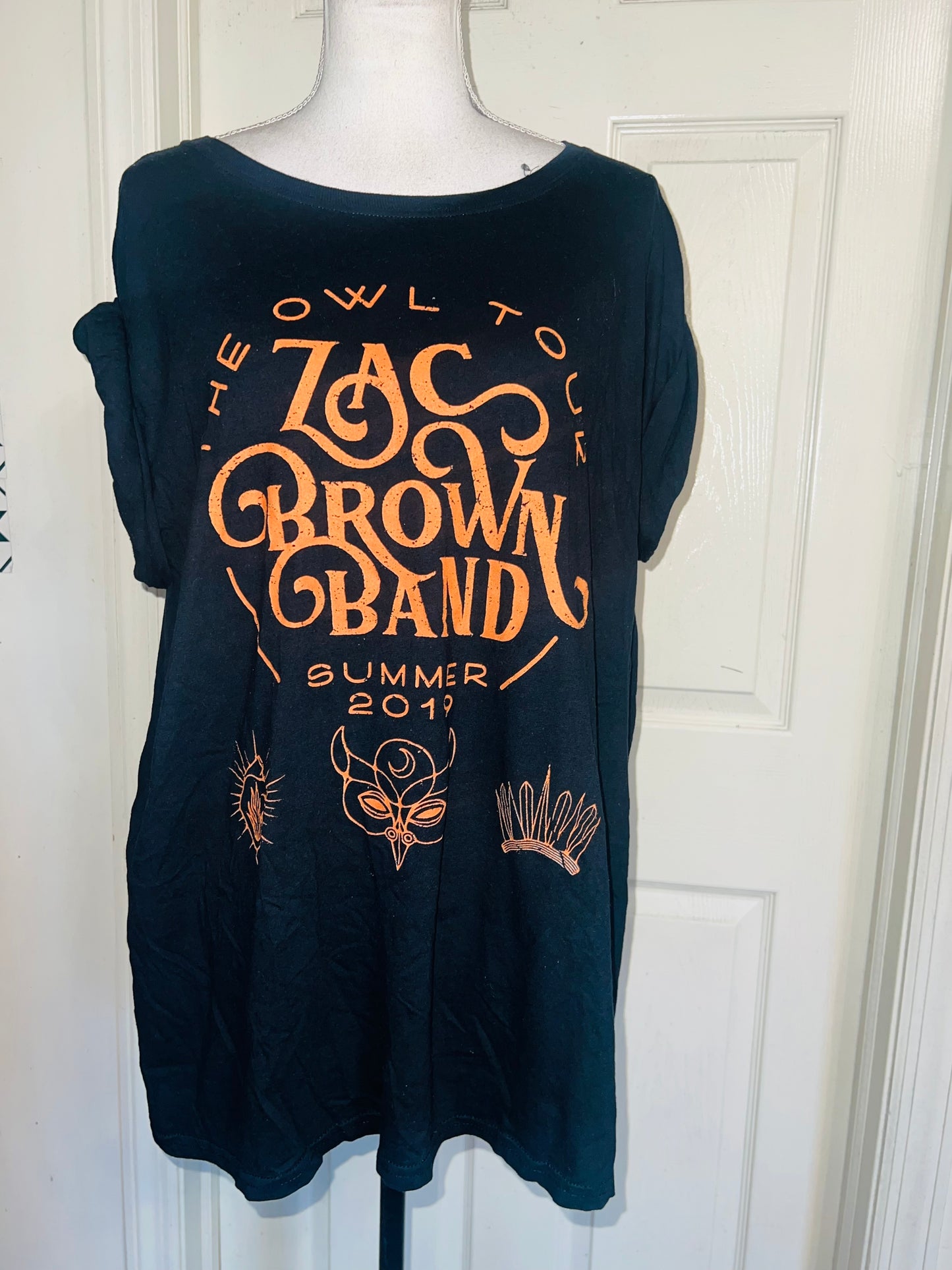 Zac Brown Band Double Sides Oversized Distressed Tee