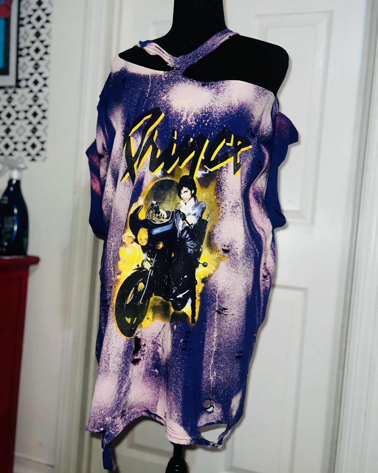 Prince Bleached Oversized Diss. Tee