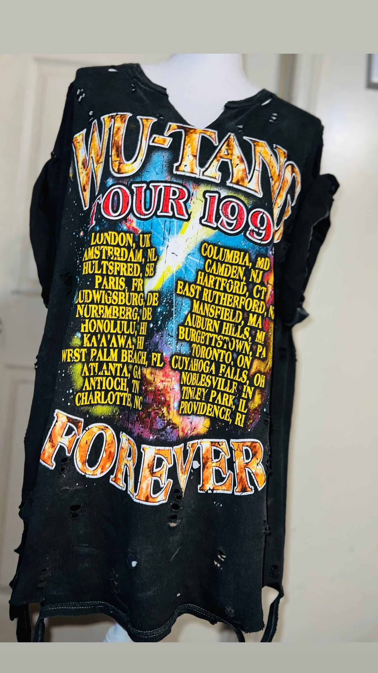 Wu-Tang Clan Tour Oversized Distressed Tee
