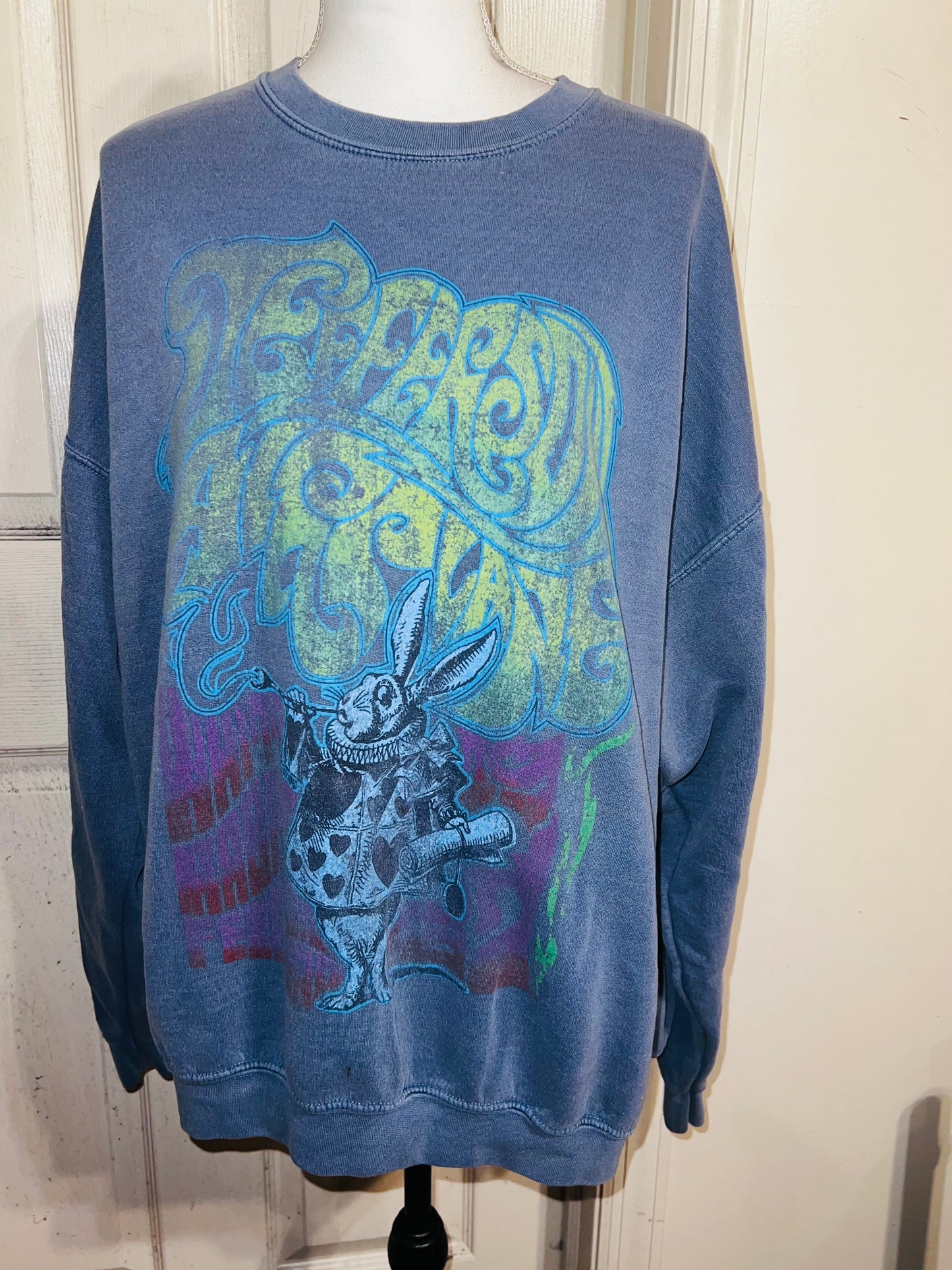 Jefferson Airplane Oversized Distressed Sweatshirt