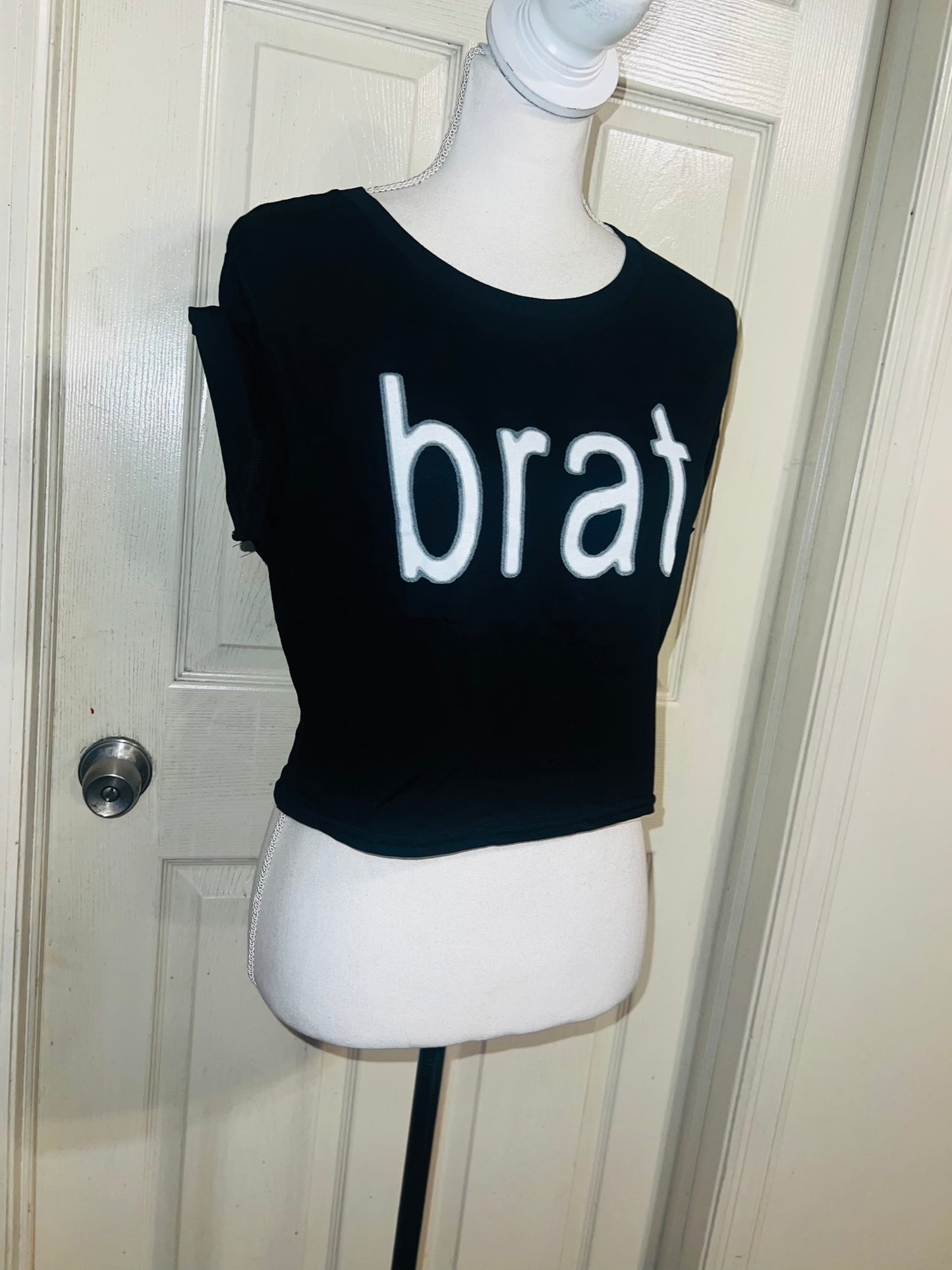 Charli XCX Brat Distressed Baby Tee