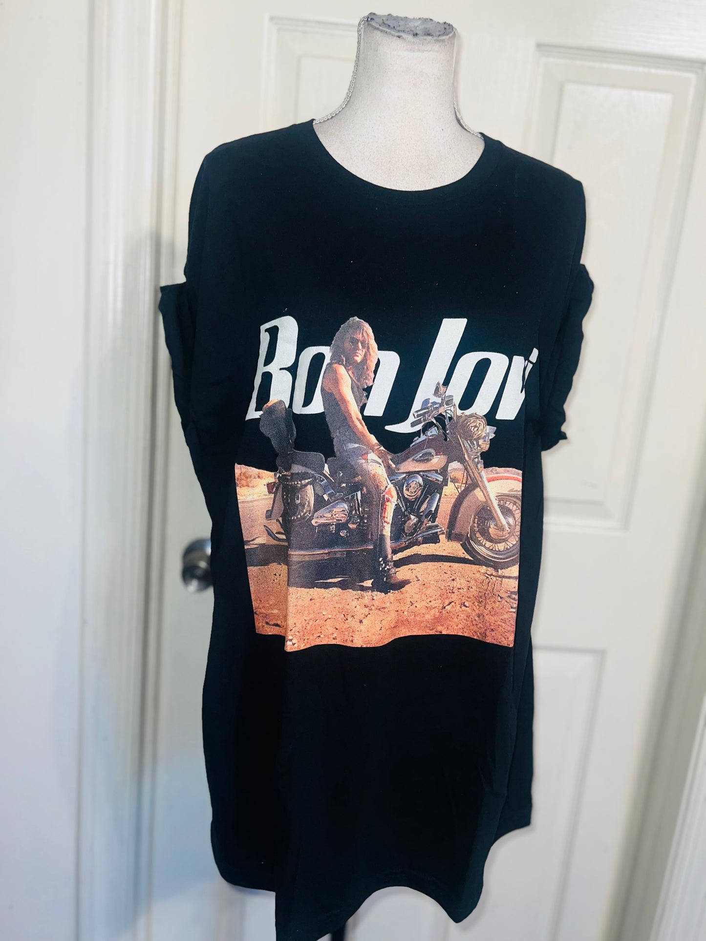 Bon Jovi Oversized Distressed Tee