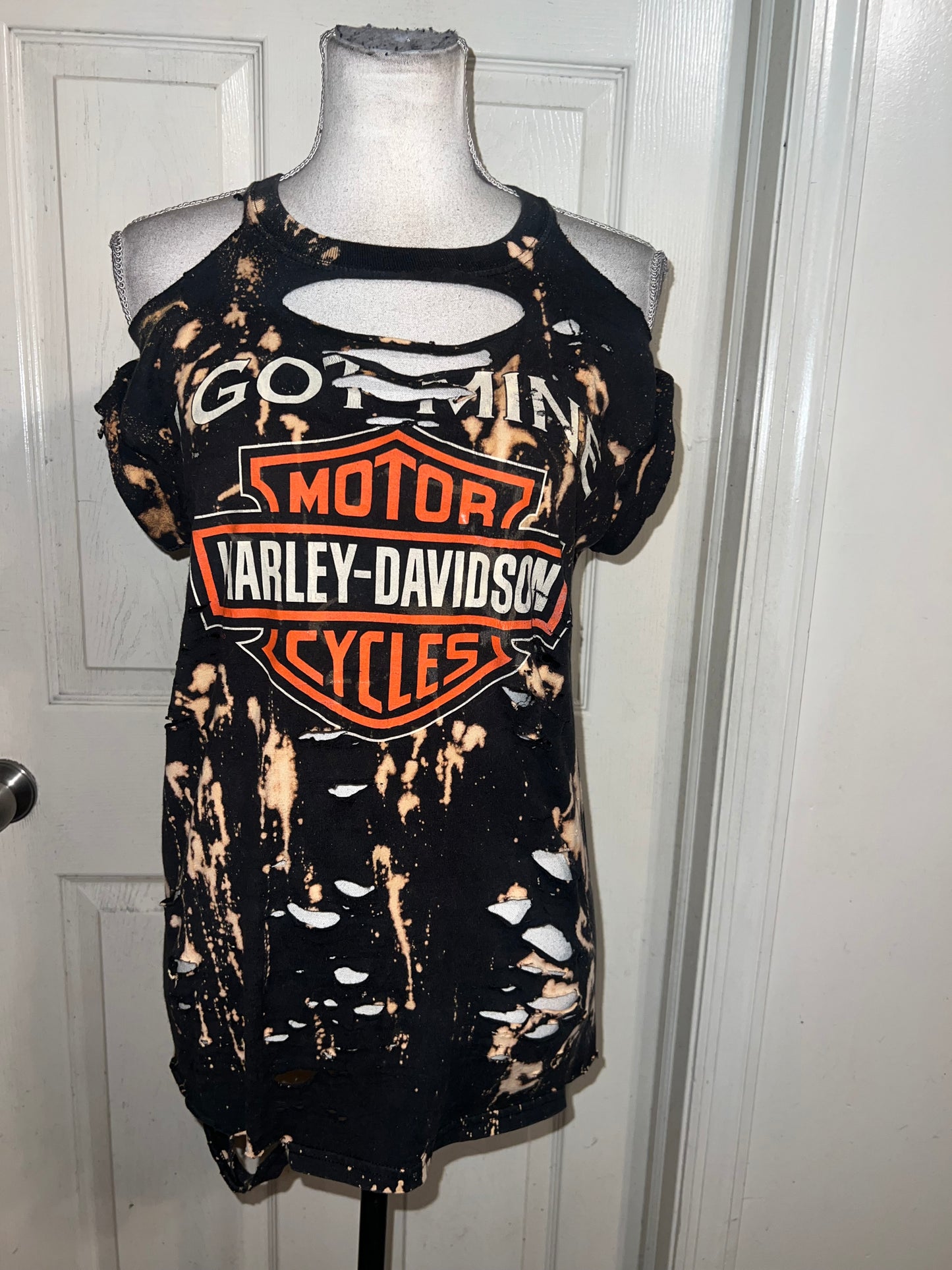 Harley Davidson Bleached Double Sided Distressed Tee