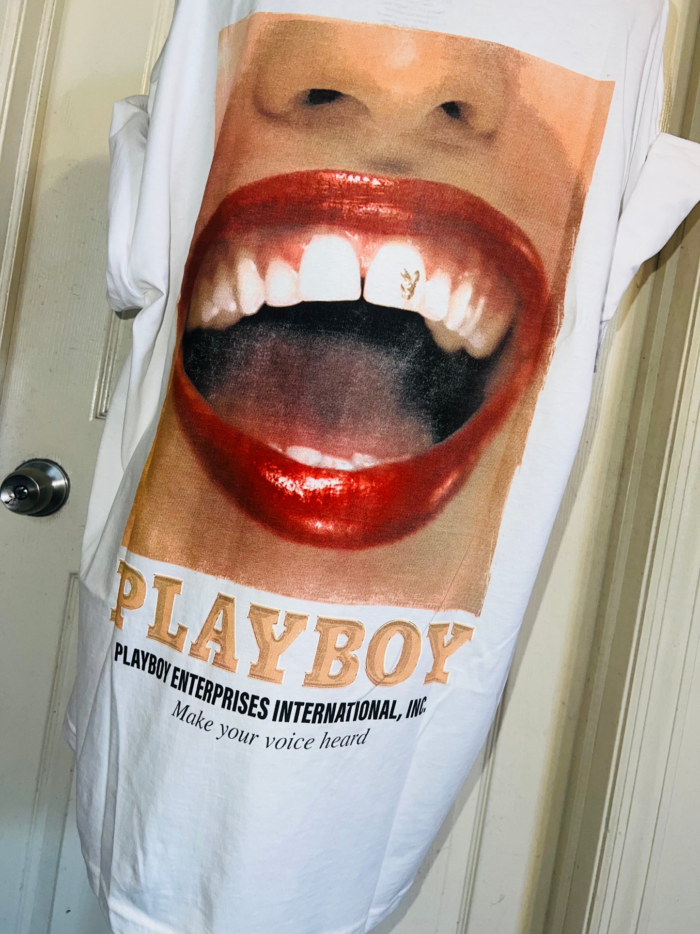 Playboy Double Sided Oversized Distressed Tee