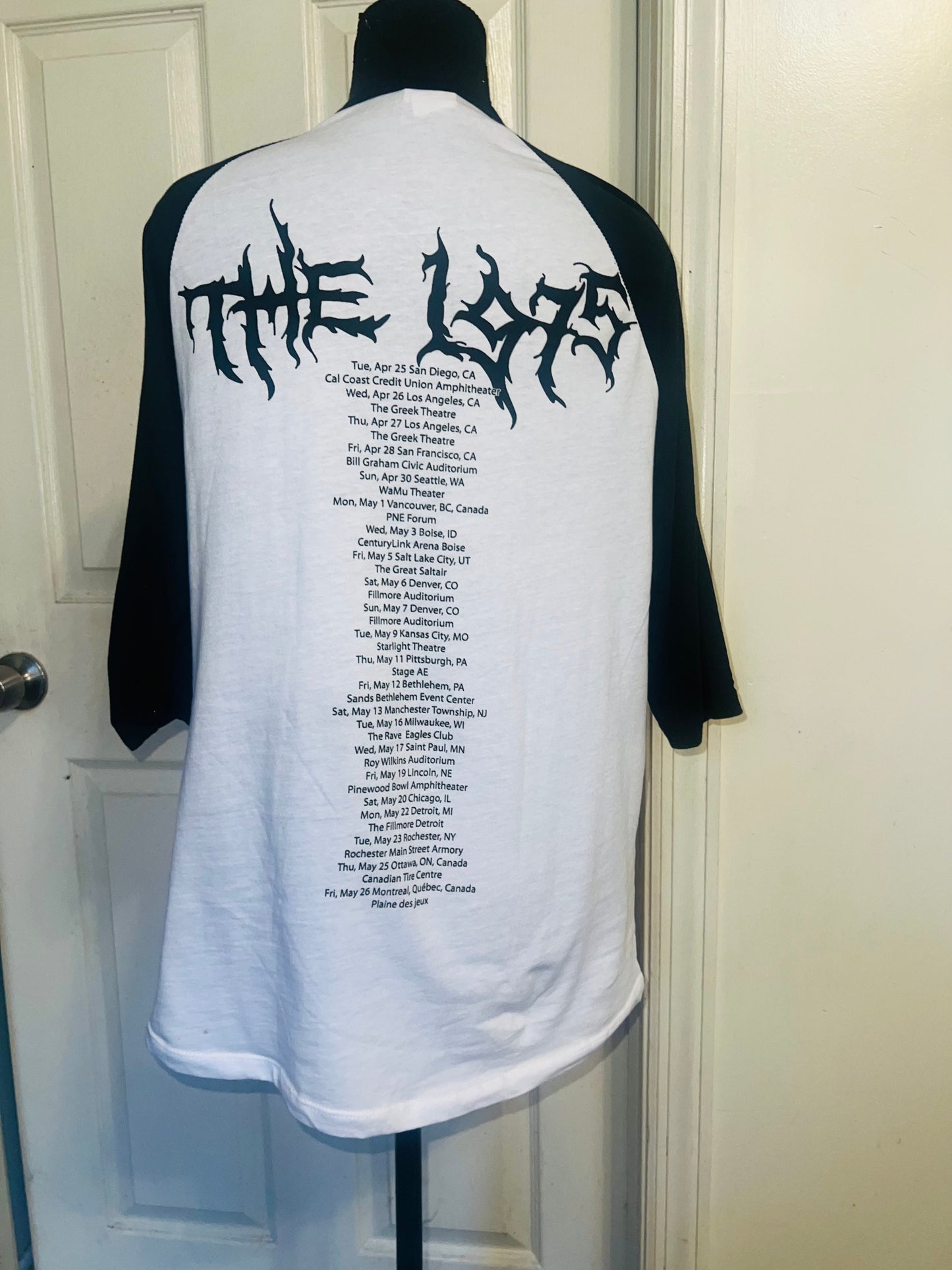 The 1975 Raglan Double Sided Oversized Tee (dates on back)