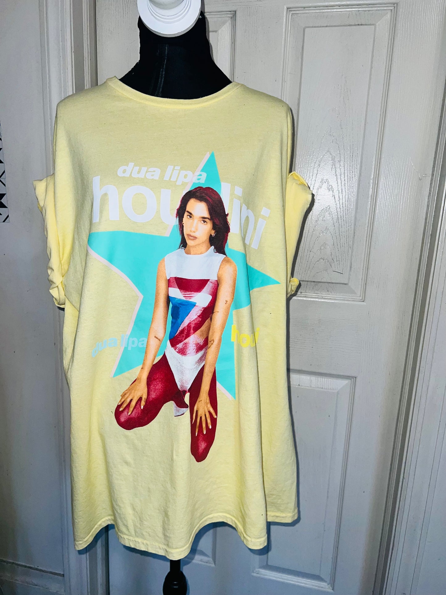 Dua Lipa Oversized Distressed Tee