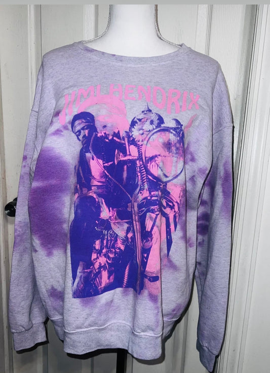 Jimi Hendrix Oversized Distressed Sweatshirt