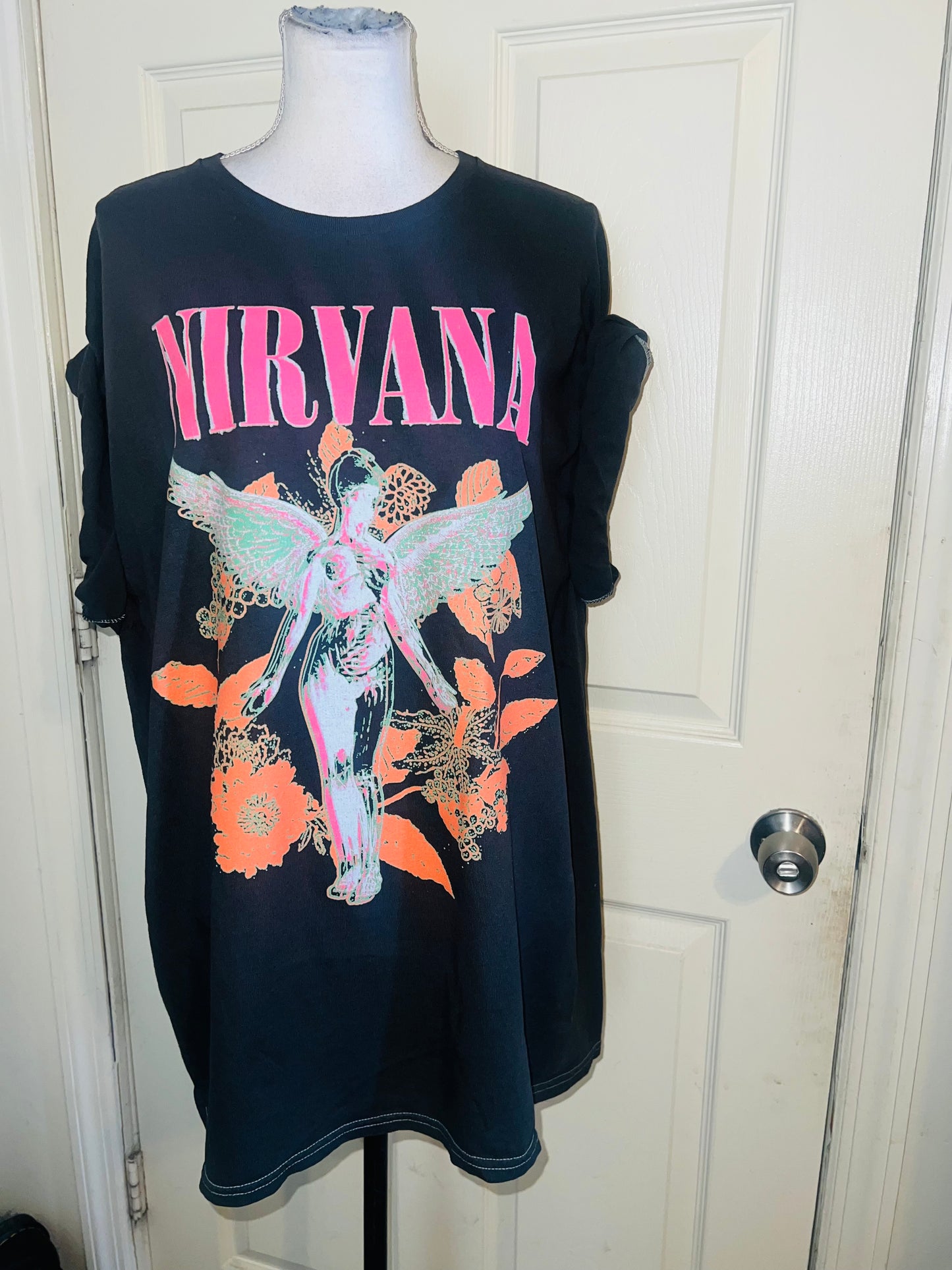 Nirvana Oversized Distressed Tee