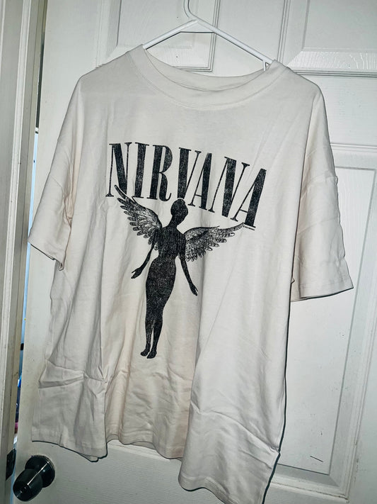 Nirvana Oversized Distressed Tee