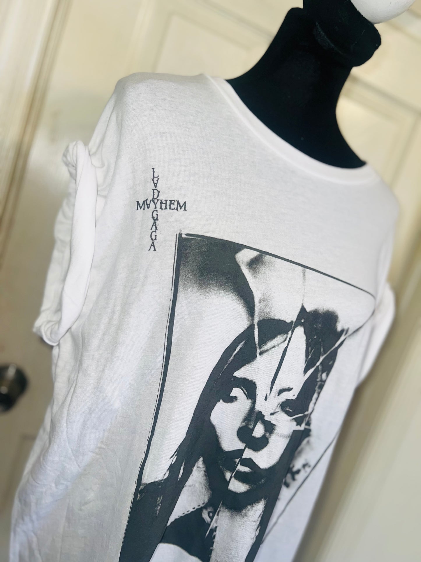Lady Gaga Oversized Distressed Tee