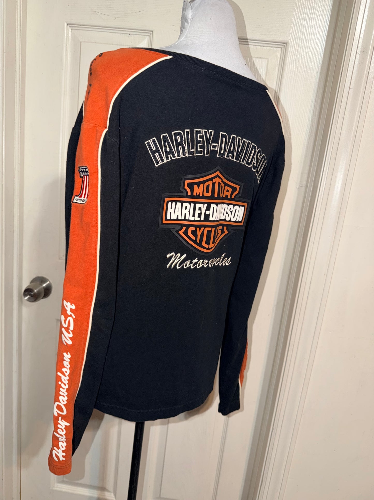 Harley Davidson Double Sided Oversized Long Sleeve Jersey Shirt
