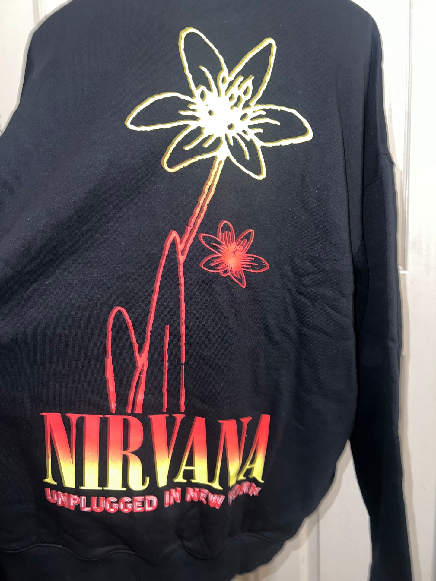 Nirvana Double Sided Oversized Distressed Tee