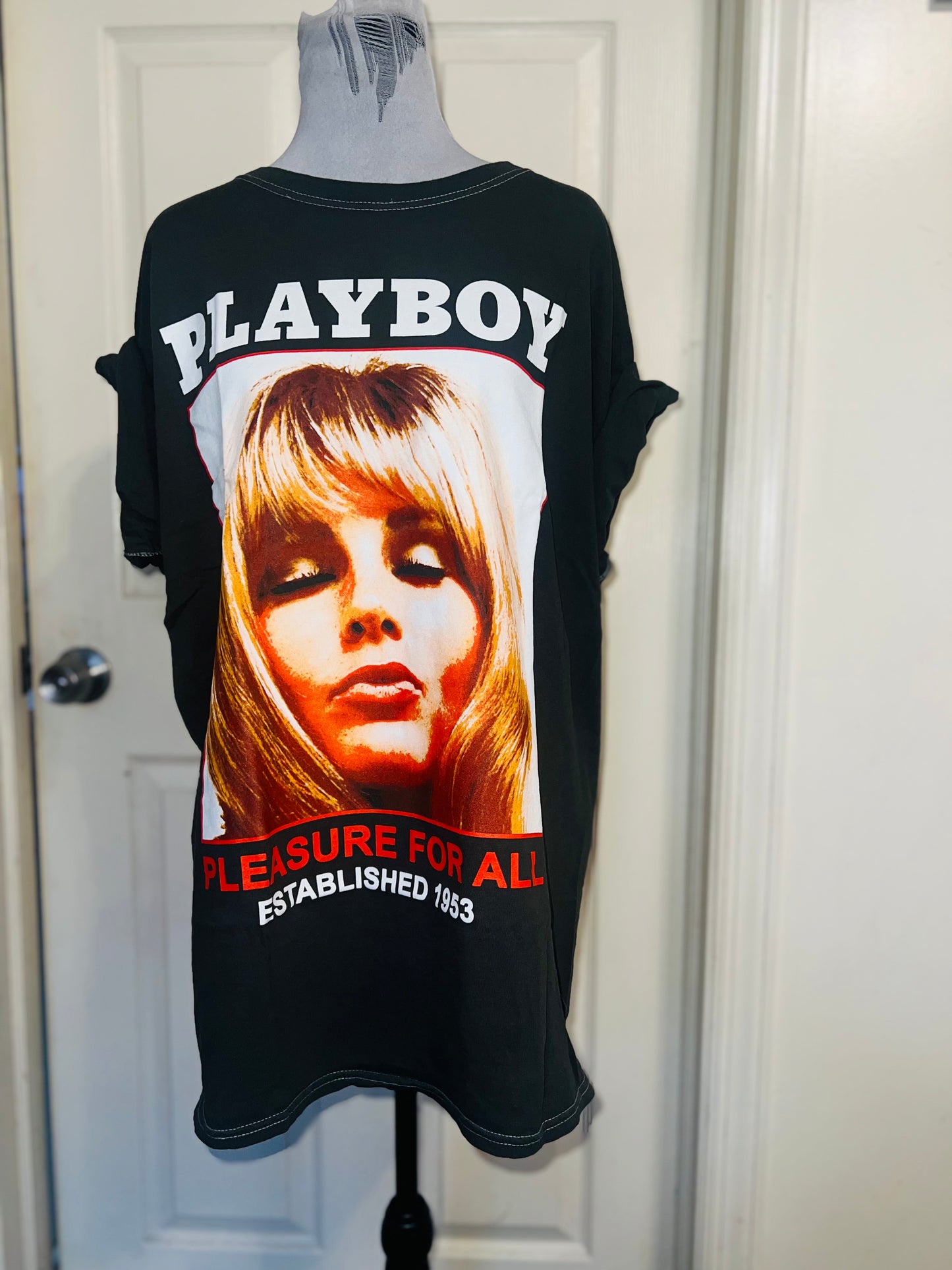 Playboy Oversized Distressed Tee