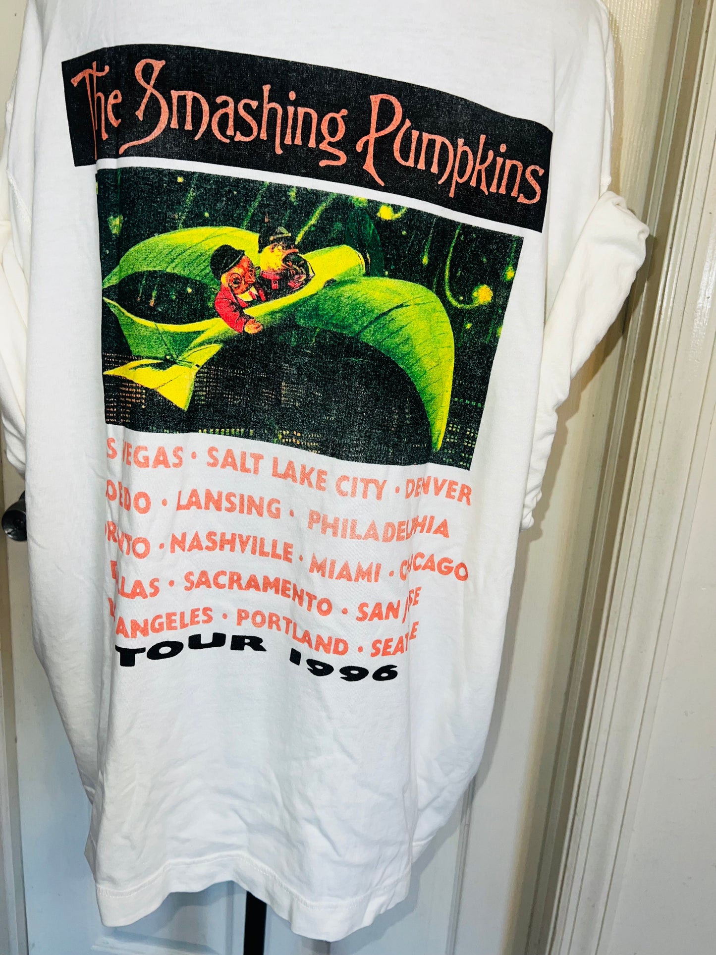 The Smashing Pumpkins Double Sided Oversized Distressed Tee