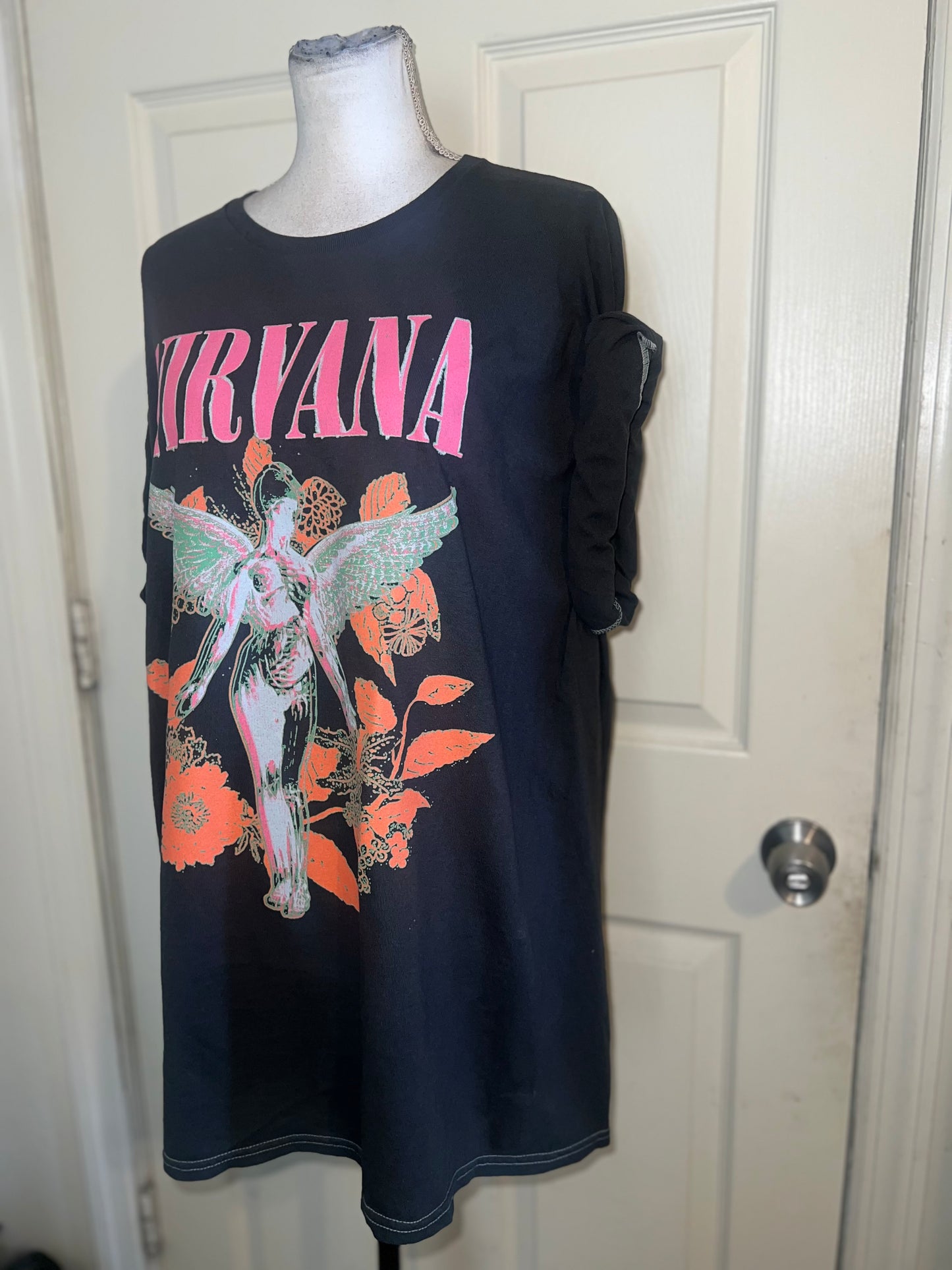 Nirvana Oversized Distressed Tee