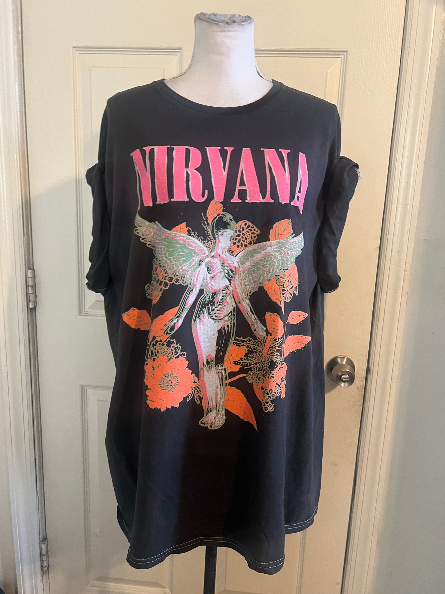 Nirvana Oversized Distressed Tee