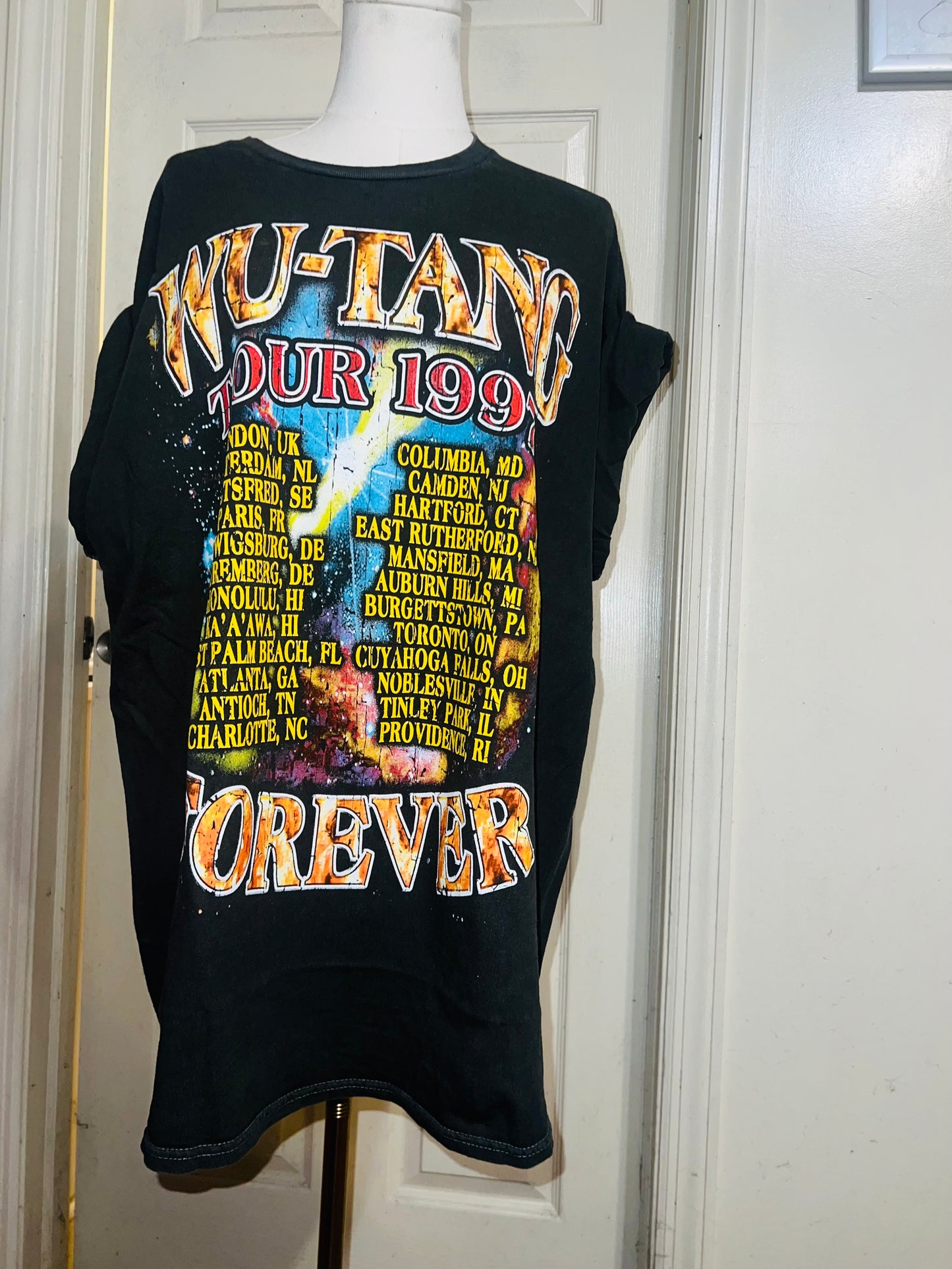 Wu-Tang Clan Tour Oversized Distressed Tee