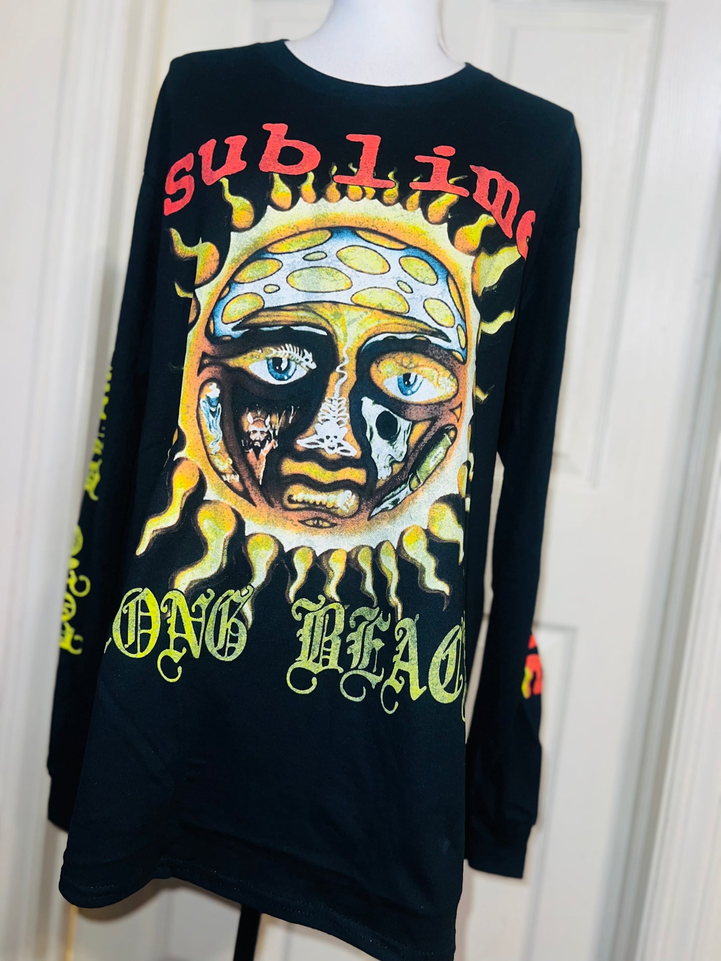 Sublime Oversized Distressed Long Sleeve Tee