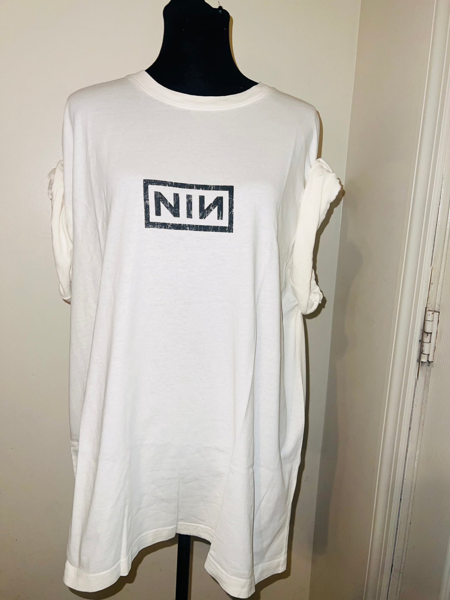 Nine Inch Nails Double Sided Oversized Distressed Tee