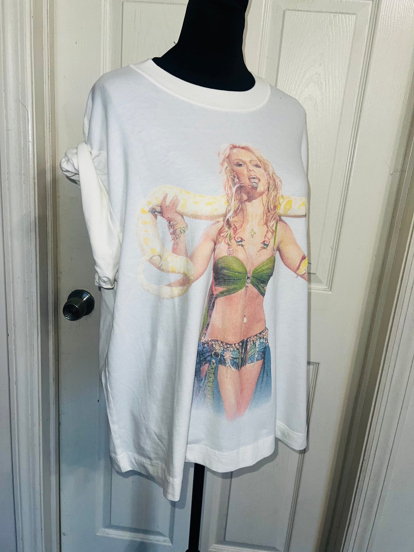 Britney Spears Oversized Distressed Tee