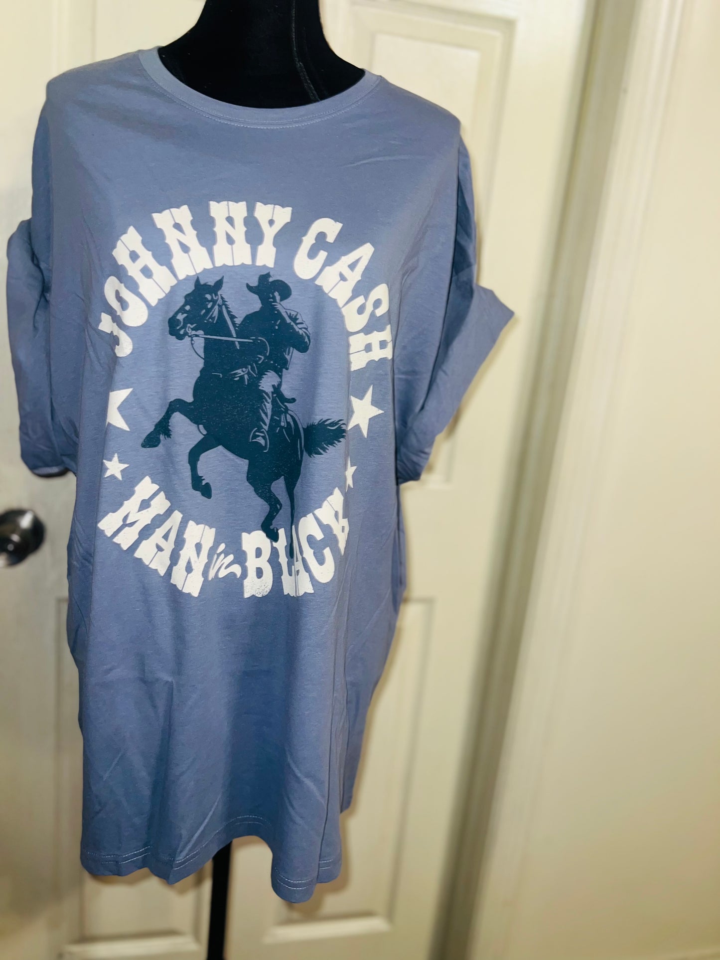Johnny Cash Oversized Distressed Tee