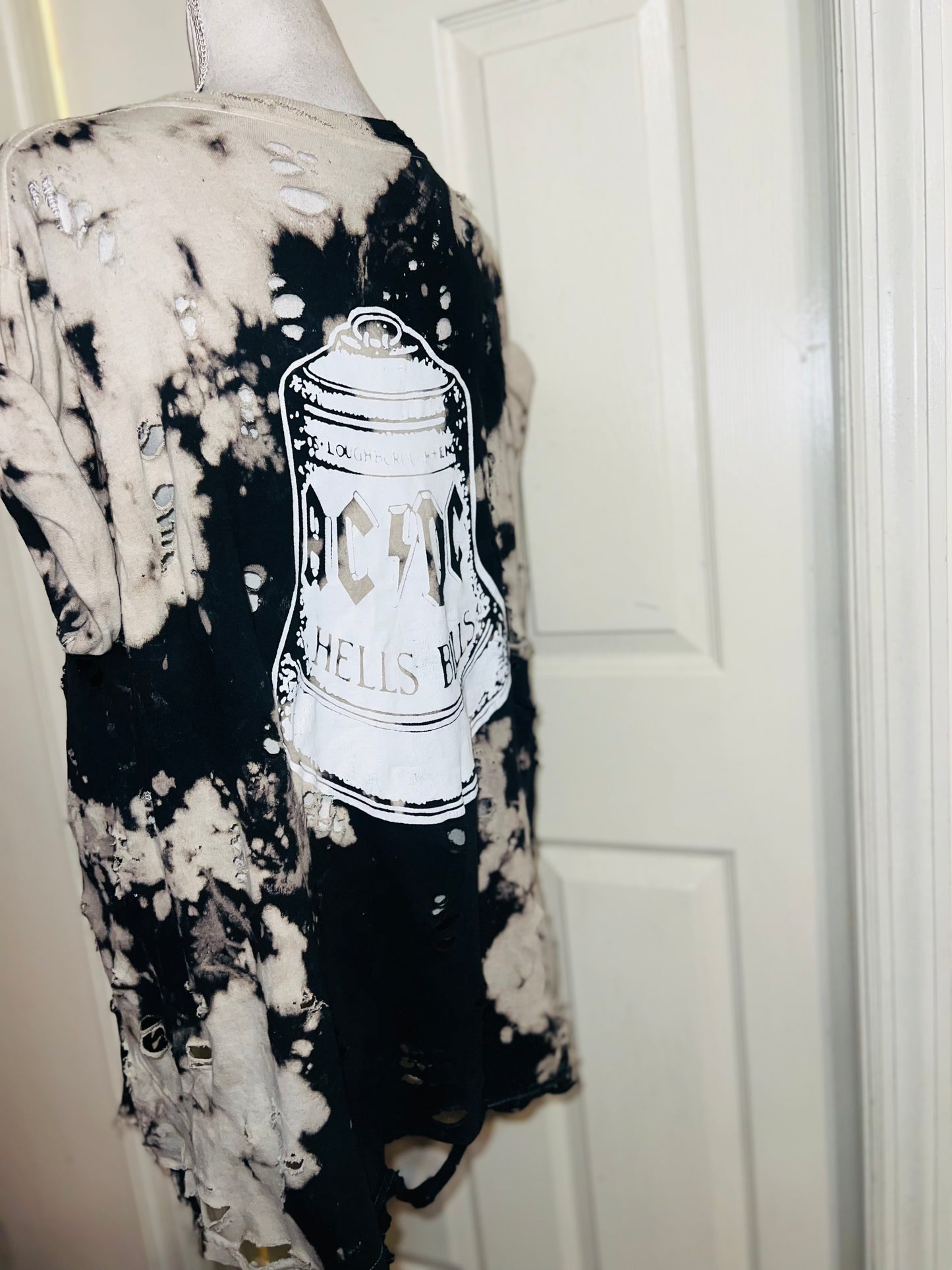 AC/DC Double Sided Oversized Distressed Tee