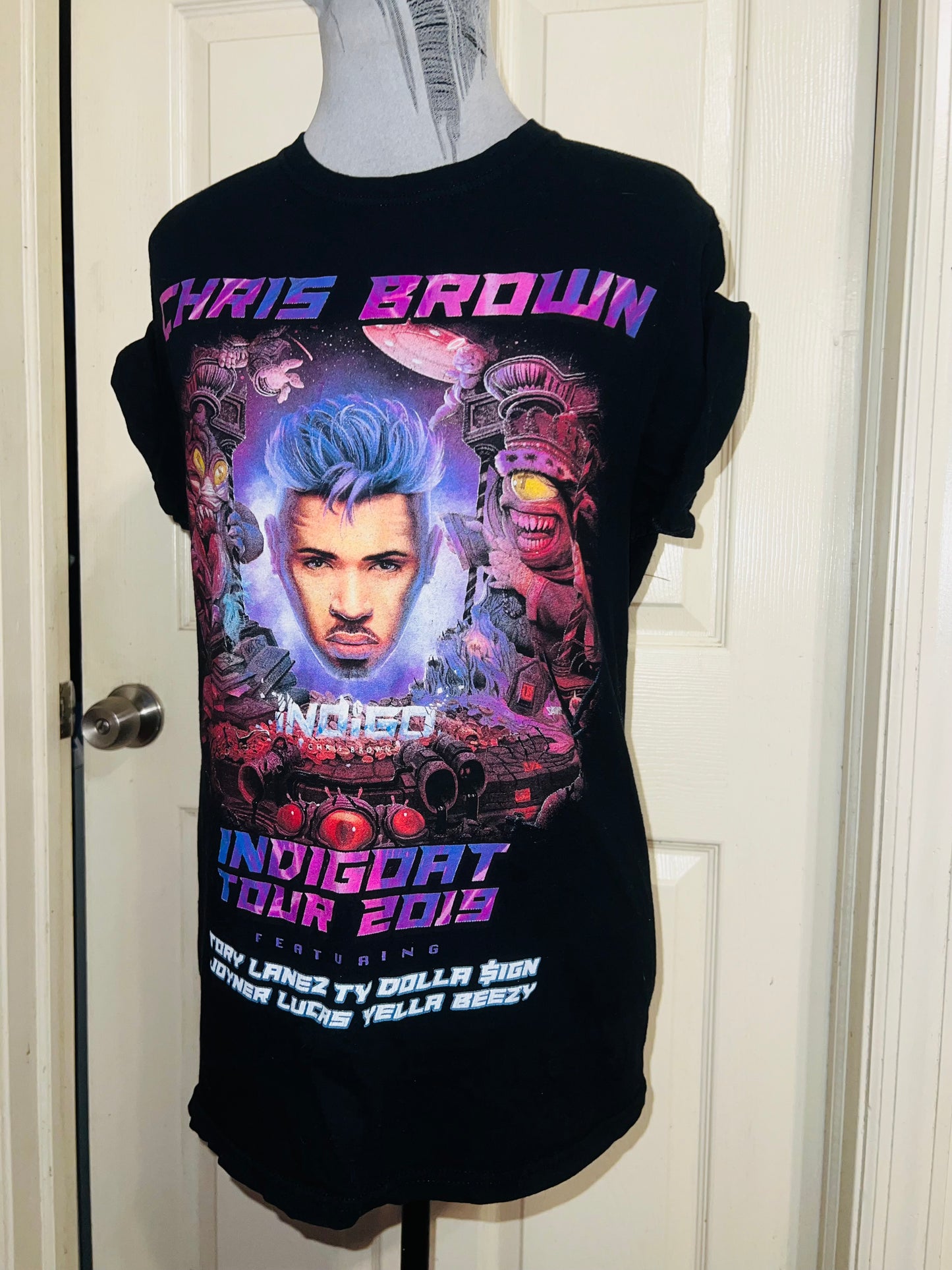 Chris Brown 2019 Double Sided Tour Distressed Tee
